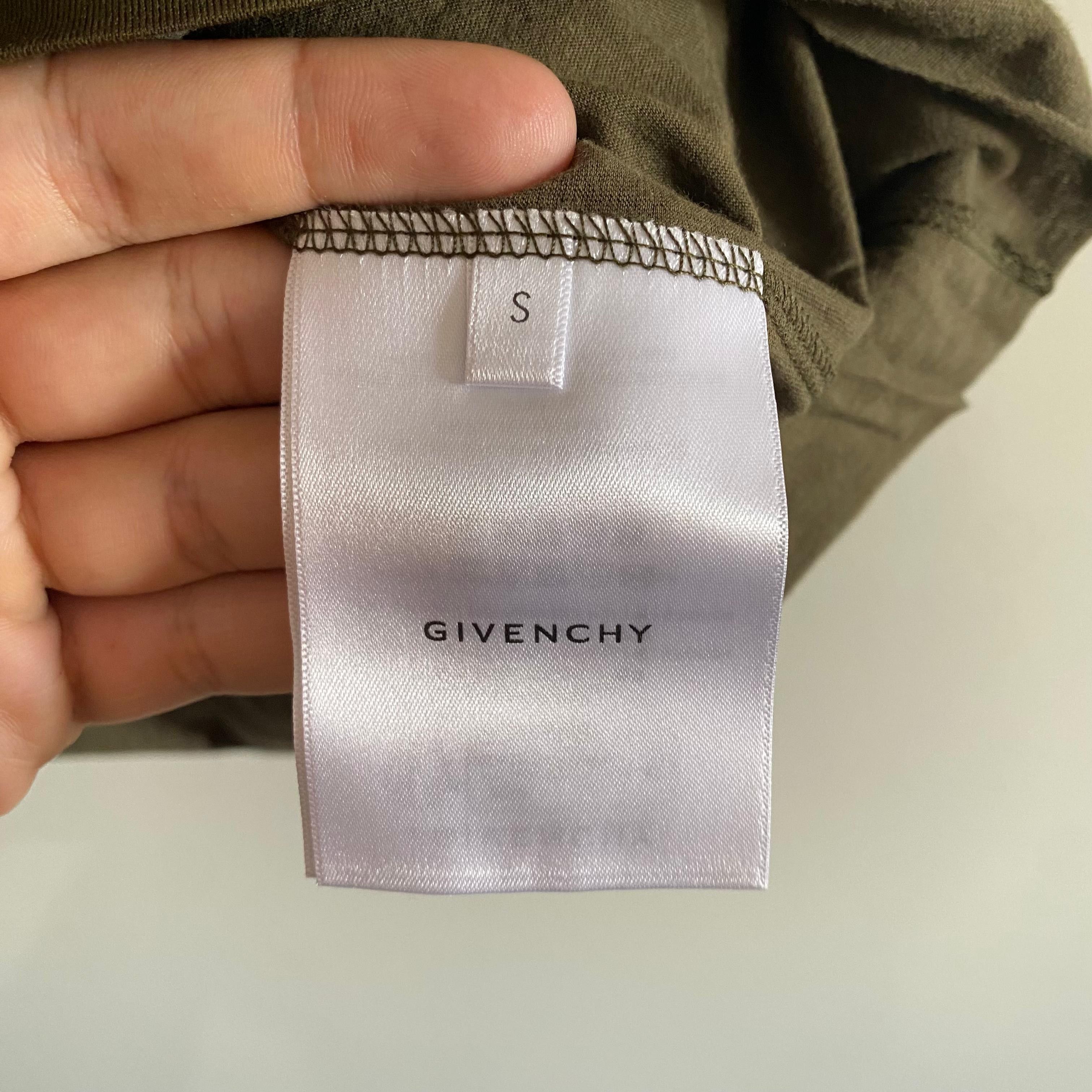 Givenchy Khaki Double Layer Cut-Out Oversized T-Shirt Size US S / EU 44-46 / 1 - 9 Thumbnail