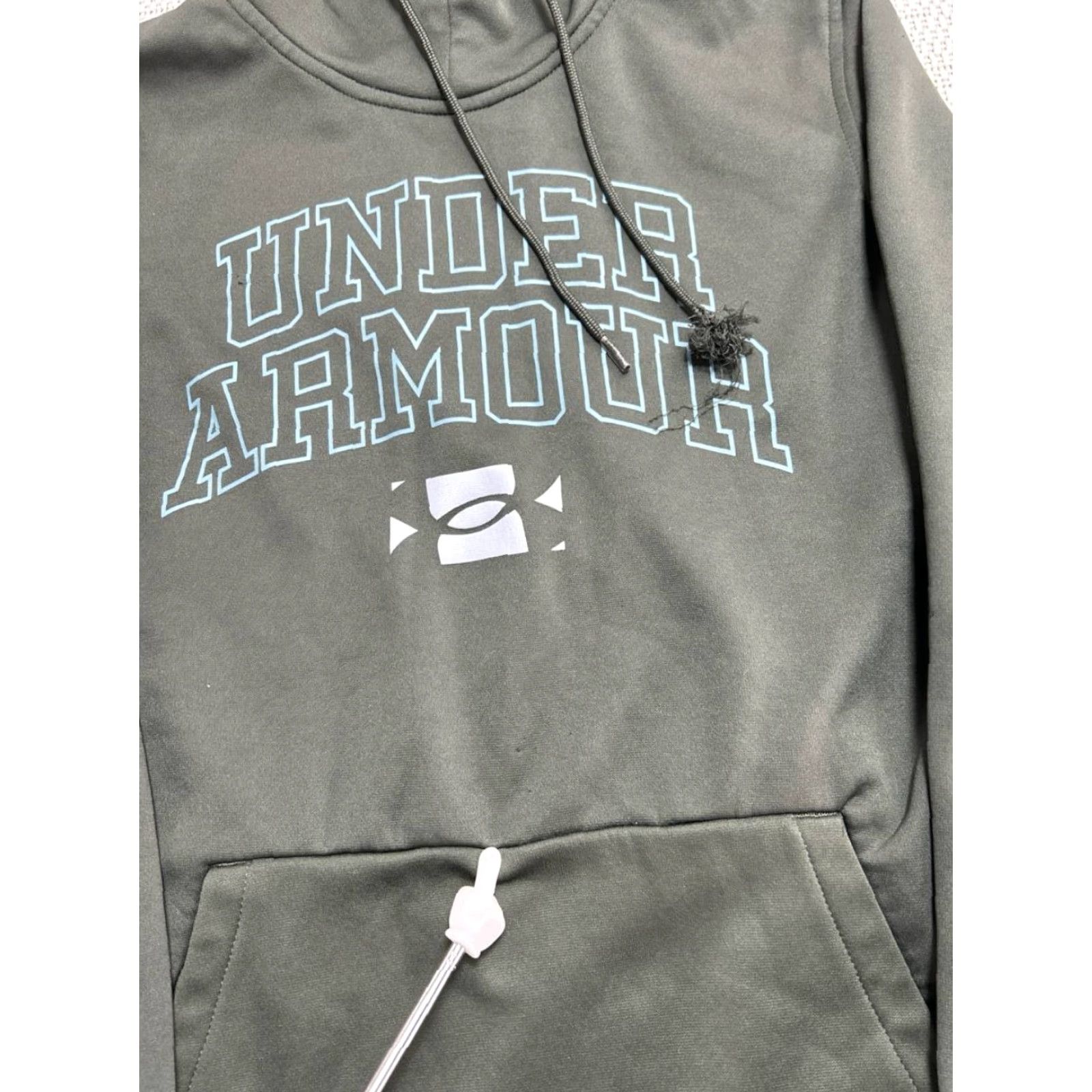 Under Armour Under Armour Rival Fleece Hoodie Mens Small Green Logo Kangaroo Pocket Loose Fit Size US S / EU 44-46 / 1 - 5 Thumbnail