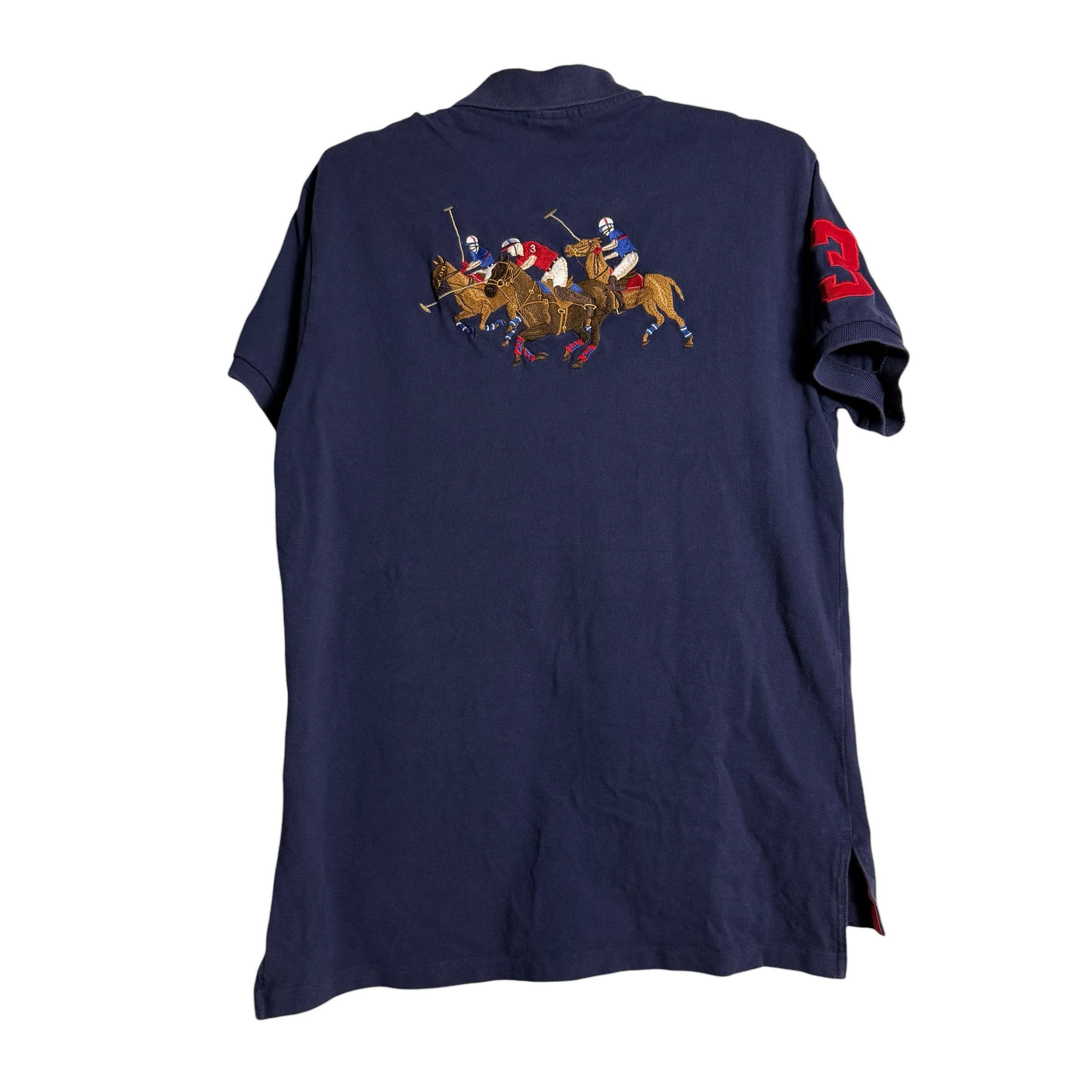 Polo Ralph Lauren 🔥RARE🔥Vintage Polo Ralph Lauren Triple Pony Polo Shirt Size US M / EU 48-50 / 2 - 3 Thumbnail