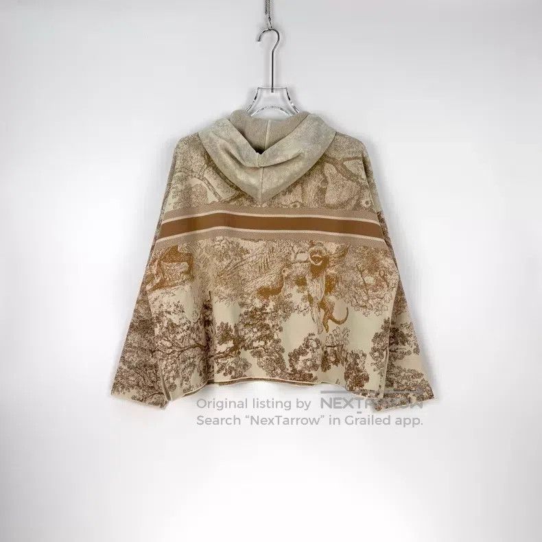 Dior Dior Camel pink zoo letter cashmere hoodie Size M / US 6-8 / IT 42-44 - 4 Thumbnail
