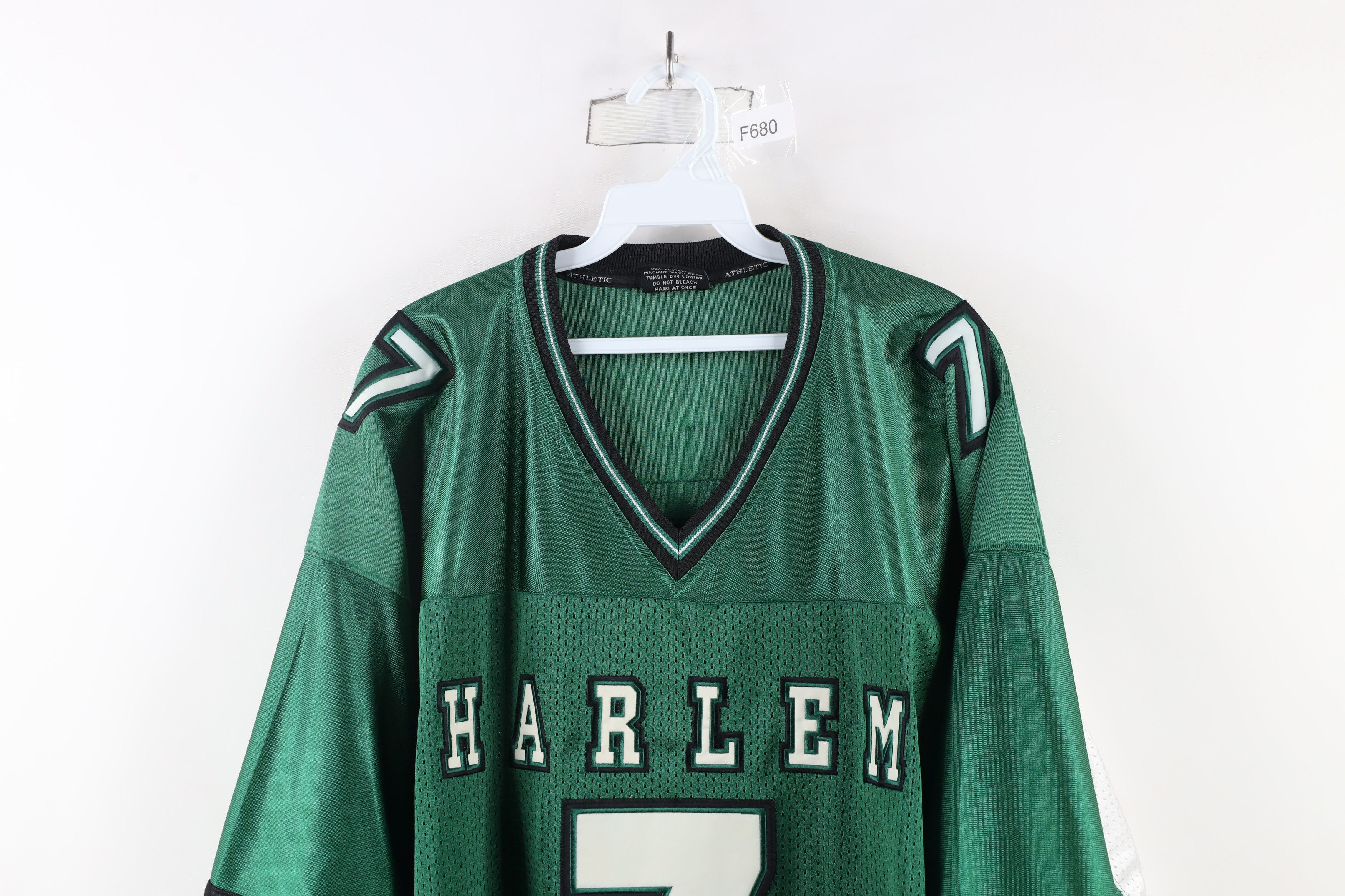 Vintage Vintage Streetwear Spell Out Harlem Football Jersey Green Size US XL / EU 56 / 4 - 2 Thumbnail