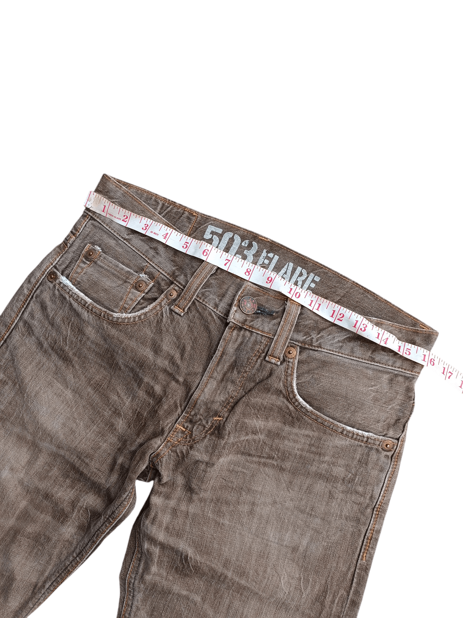 Edwin Flare 90s Style Edwin 503 Flare Blue Trip Faded Jeans Size US 32 / EU 48 - 6 Thumbnail