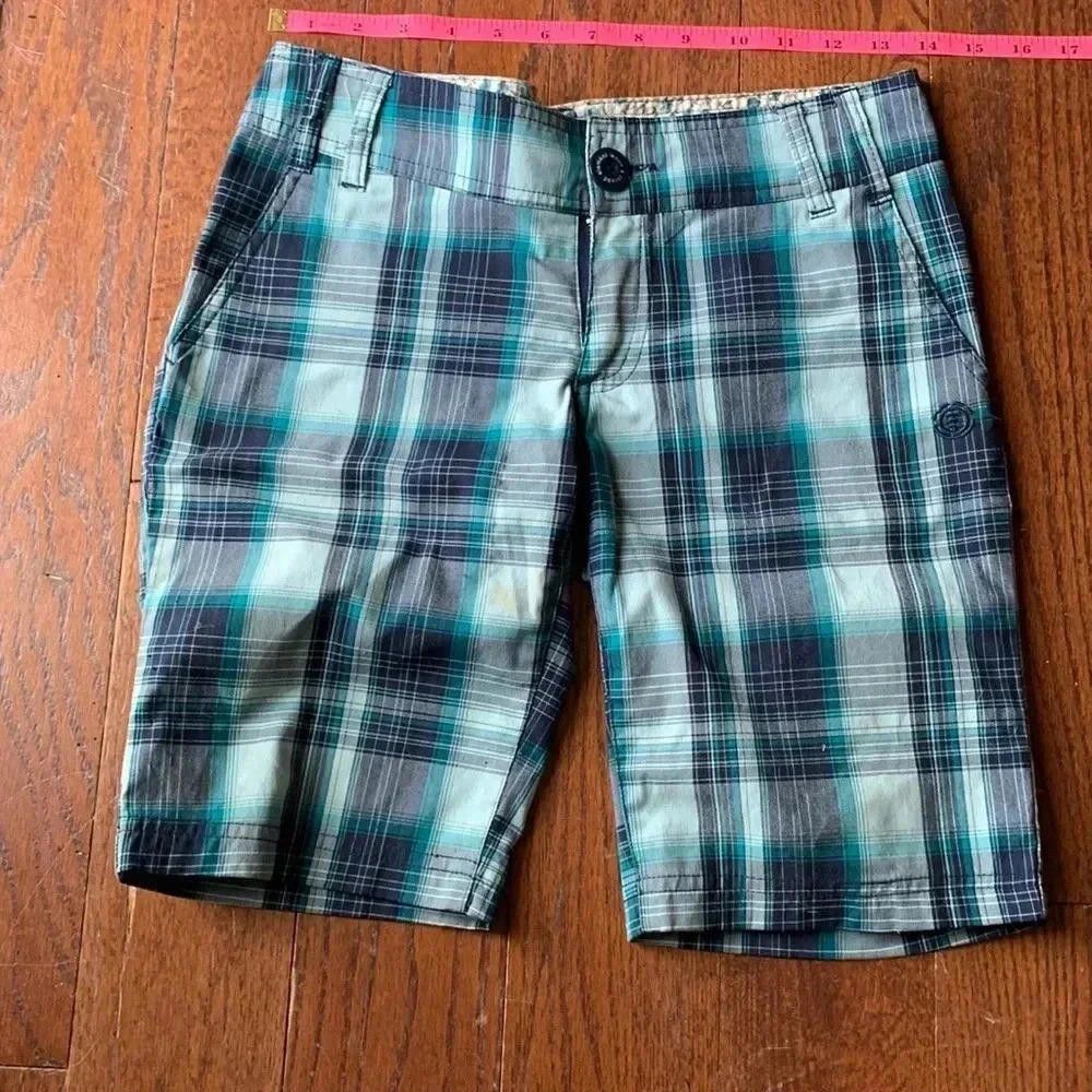 Element Element Plaid Shorts - Size 00 - Casual Summer Style Size 24" / US 00 / IT 34 - 1 Thumbnail