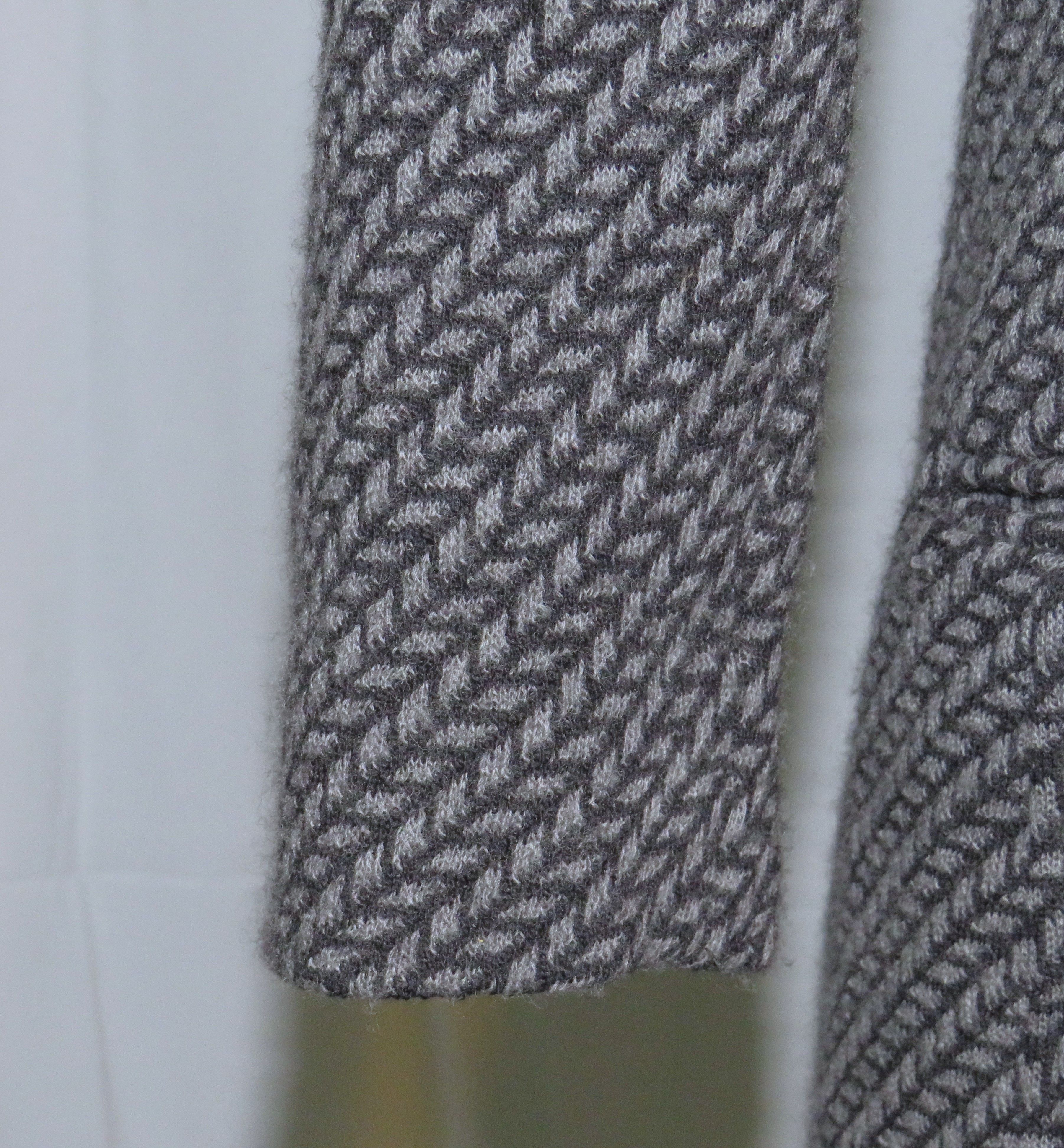 Giorgio Armani Black Label Gray Geometric Recent Sweater Jacket 50 Size 50R - 8 Thumbnail