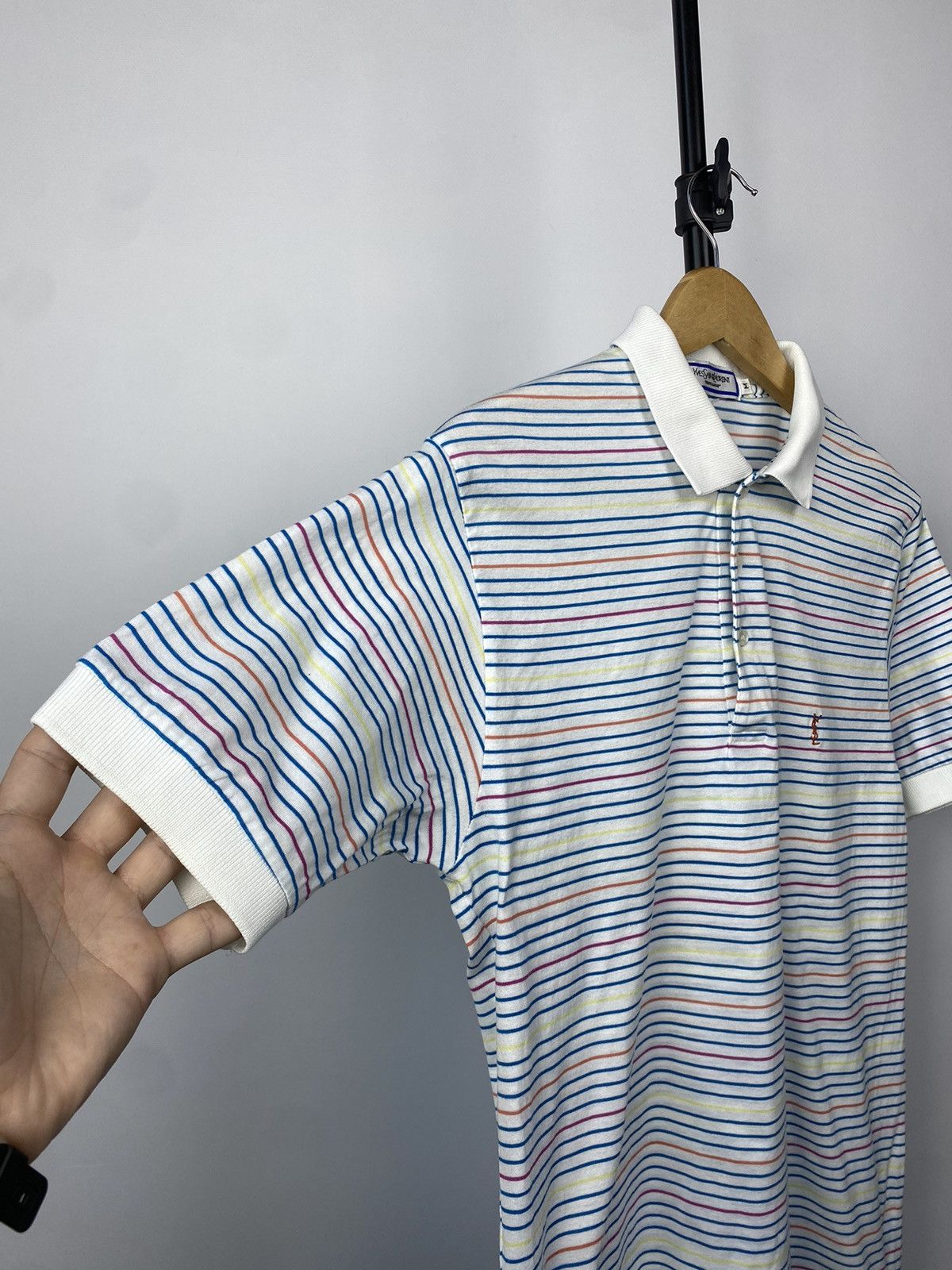Designer × Yves Saint Laurent Yves Saint Laurent YSL polo t-shirt vintage 90s Size US M / EU 48-50 / 2 - 7 Thumbnail