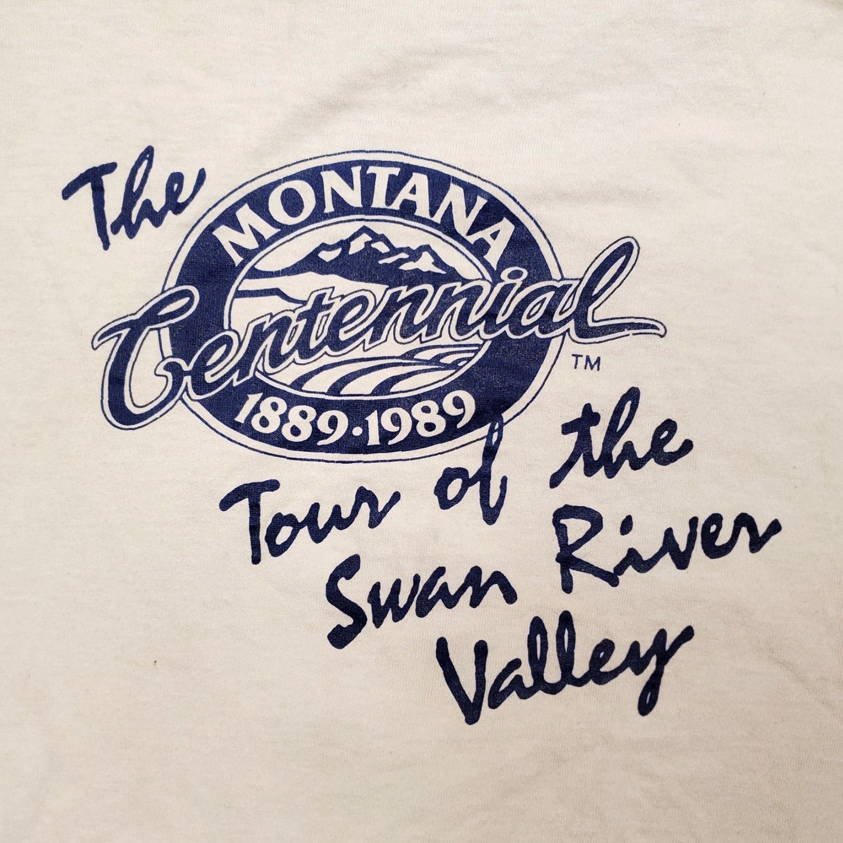 Vintage VINTAGE Montana Shirt Mens Small Centennial Swan River Bike Tour Single Stitch Shirt Mens Small White USA Western 80s Size US S / EU 44-46 / 1 - 3 Thumbnail