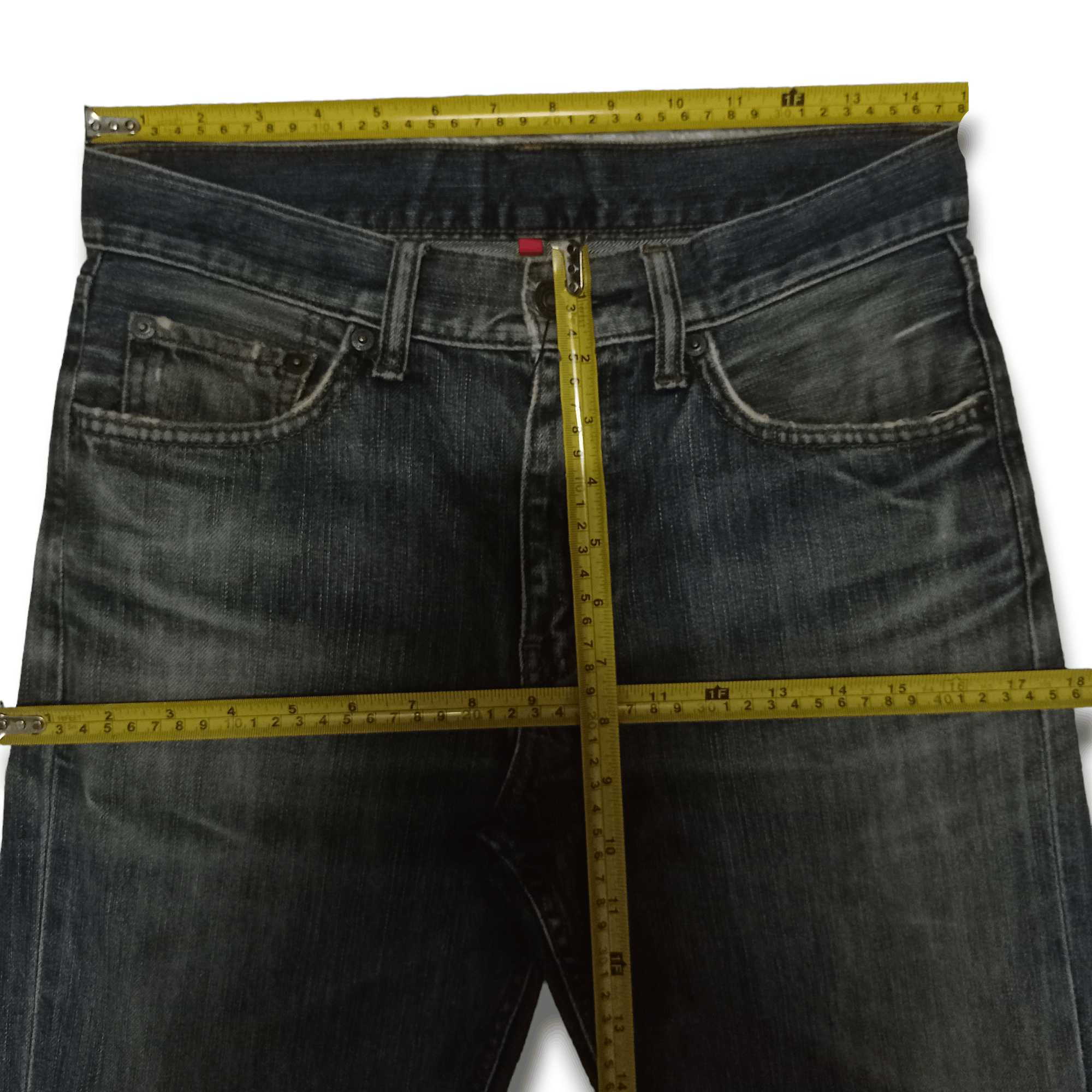 Japanese Brand × Uniqlo Vintage Japanese Uniqlo Blue Wash Distressed Jeans 30x28 Size US 30 / EU 46 - 6 Thumbnail