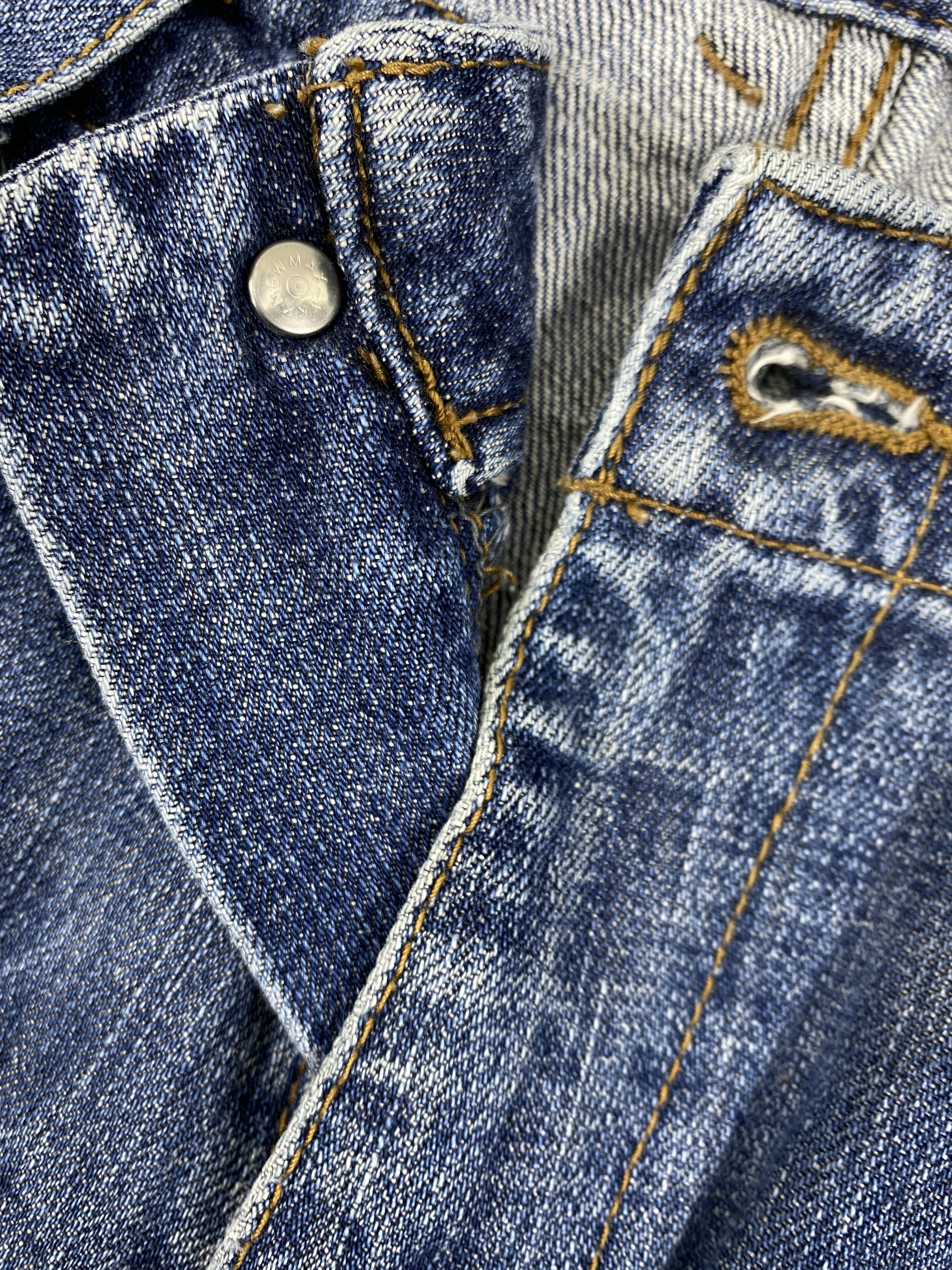 Japanese Brand Distressed Blue Global Work Jeans 33x29 Denim- JN3524 Size US 33 - 7 Thumbnail