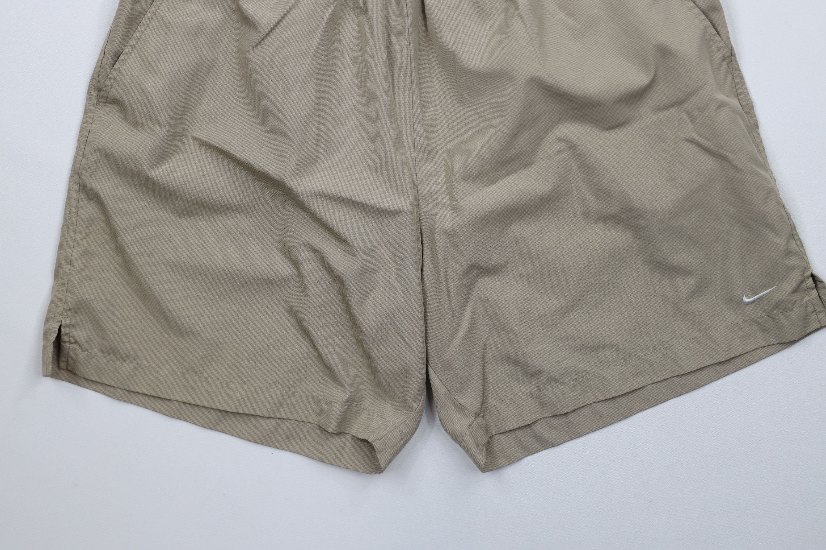 Nike × Vintage Vintage Nike Challenge Court Mini Swoosh Tennis Shorts Beige Size US 34 / EU 50 - 4 Thumbnail