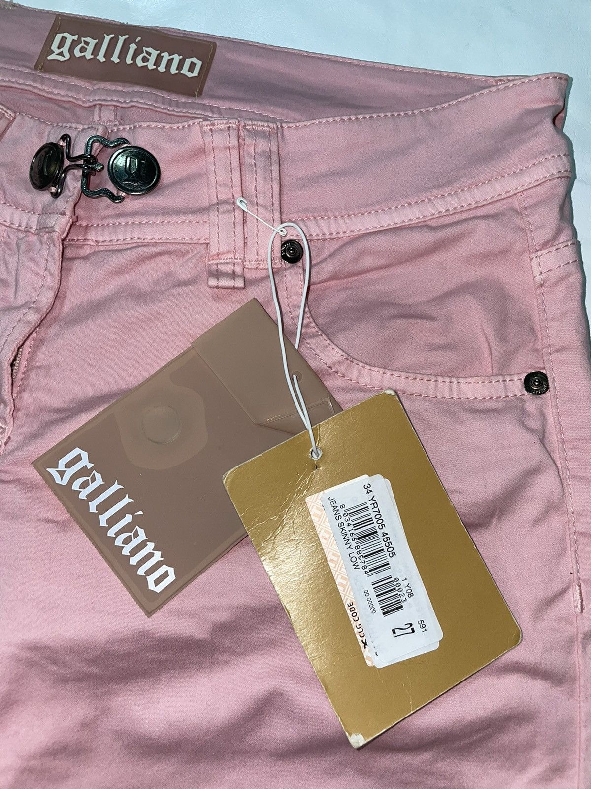 Japanese Brand × John Galliano John Galliano avantgarde pink jeans Size 27" / US 4 / IT 40 - 8 Thumbnail