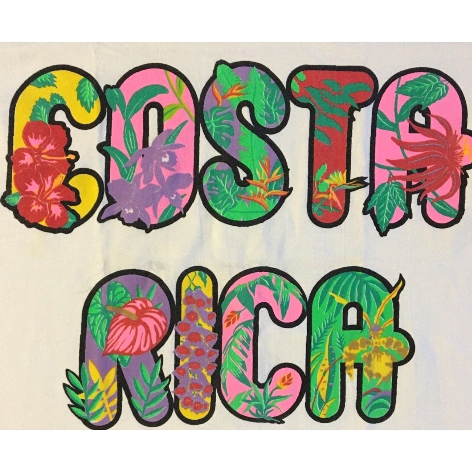 Vintage VINTAGE Costa Rica Flower Spellout Shirt M White 90s 80s Beach Surf Nature Art Grunge USA Mens T-Shirt Size US M / EU 48-50 / 2 - 2 Thumbnail