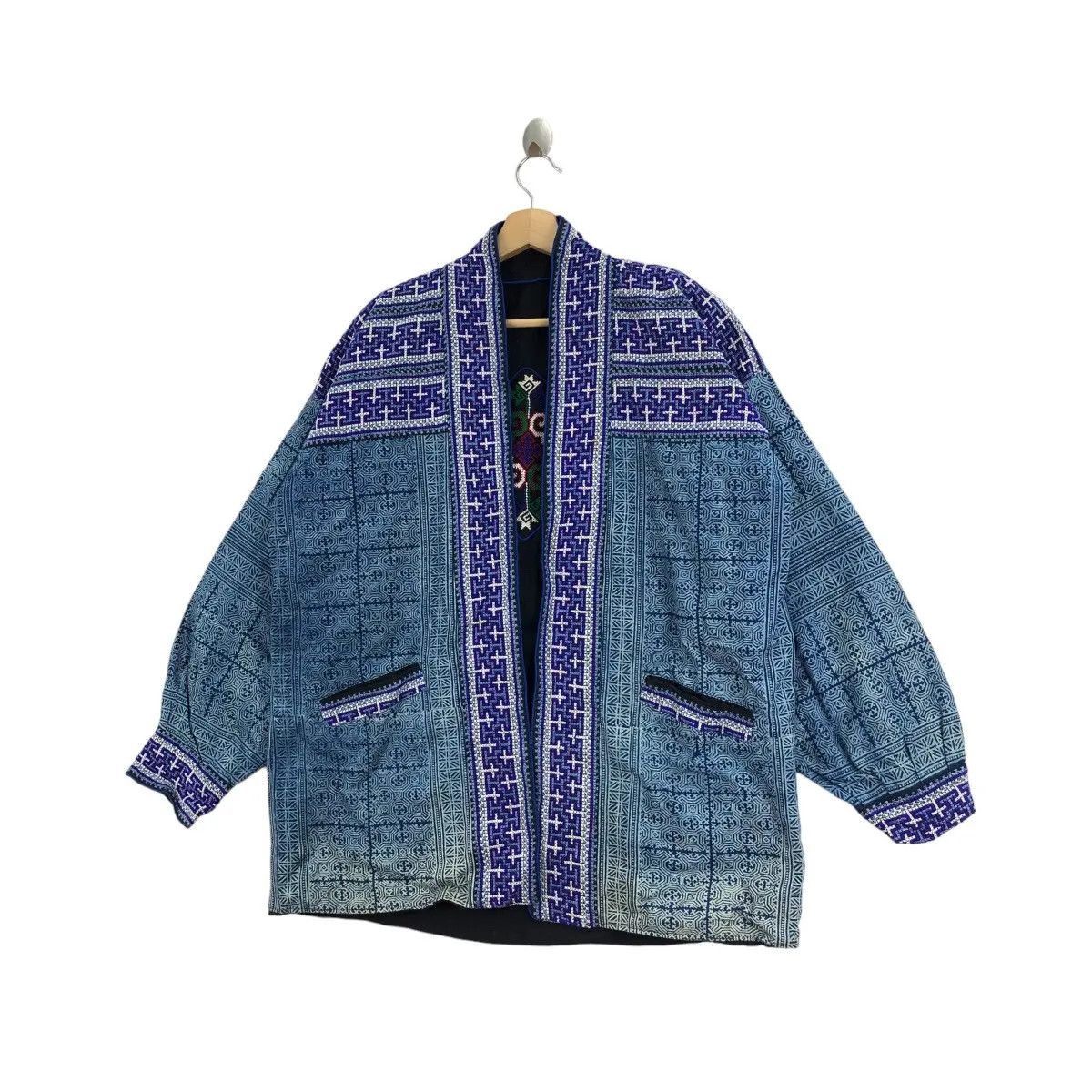Vintage Vintage 80’ JAPAN KIMONO DRAGON Boro Distress Indigo Coat Size XXL / US 16-18 / IT 52-54 - 5 Thumbnail