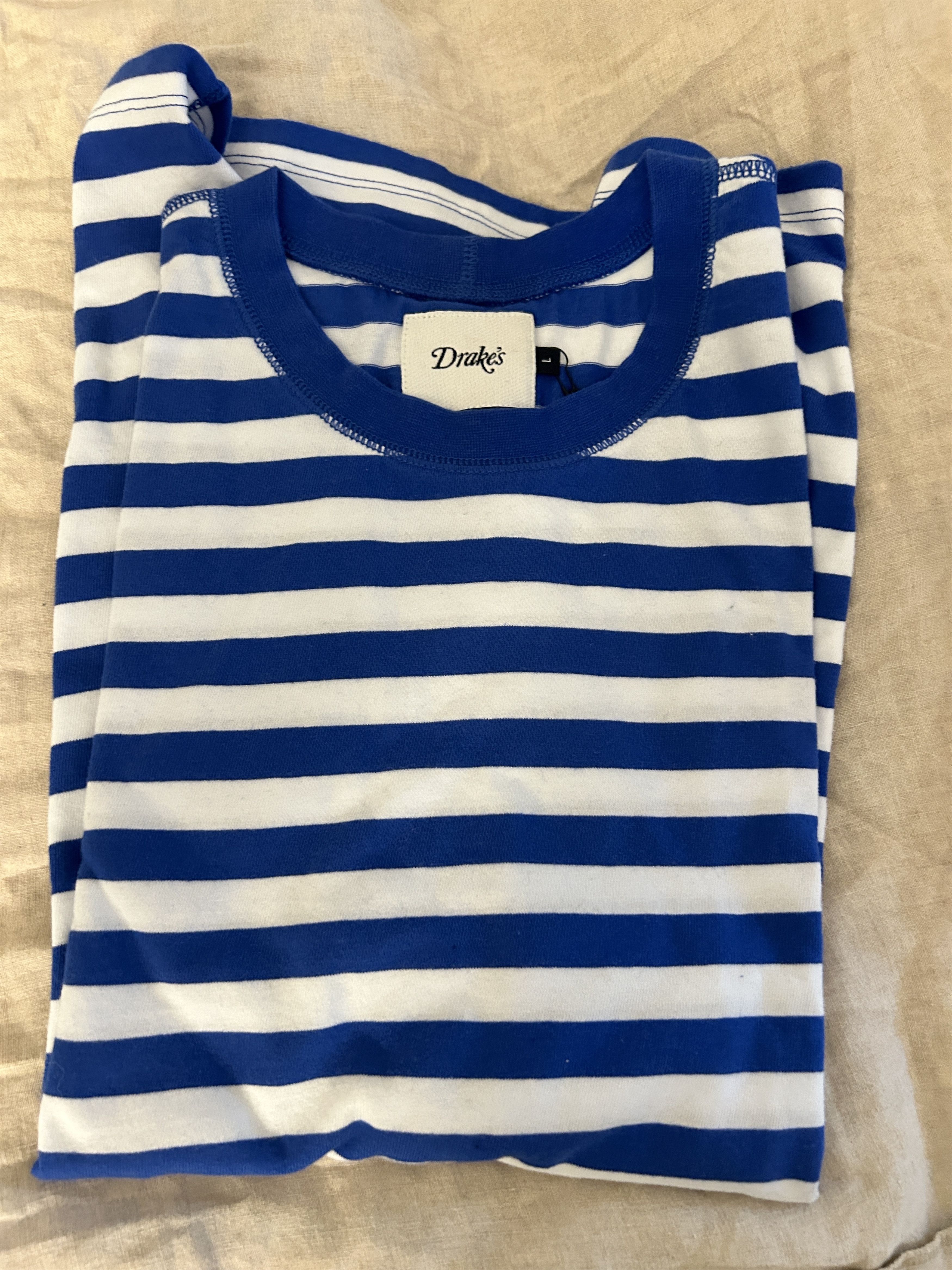 Drake's DRAKE'S Striped t-shirt blue Size US L / EU 52-54 / 3 - 6 Thumbnail