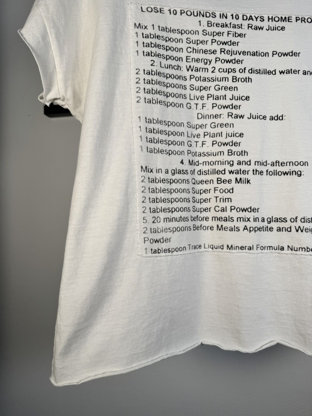 Enfants Riches Deprimes CONTROVERSIAL🚭 2024 "HOW TO LOSE 10 LBS" RECONSTRUCTED SHIRT Size US XL / EU 56 / 4 - 7 Thumbnail