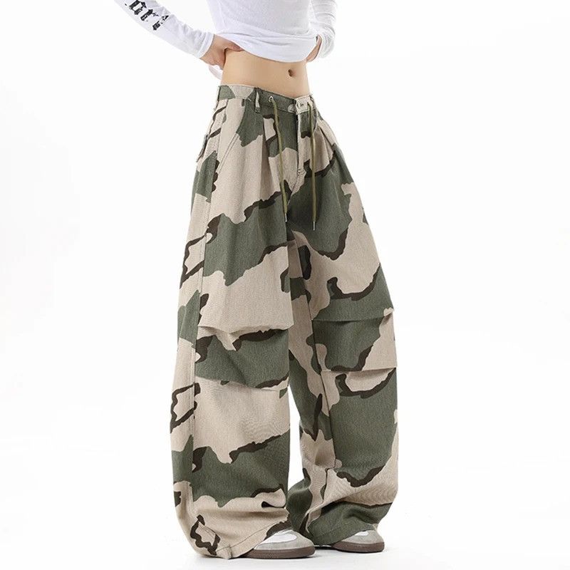 Japanese Brand Camouflage Drawstring Design Denim Size US 32 / EU 48 - 2 Thumbnail