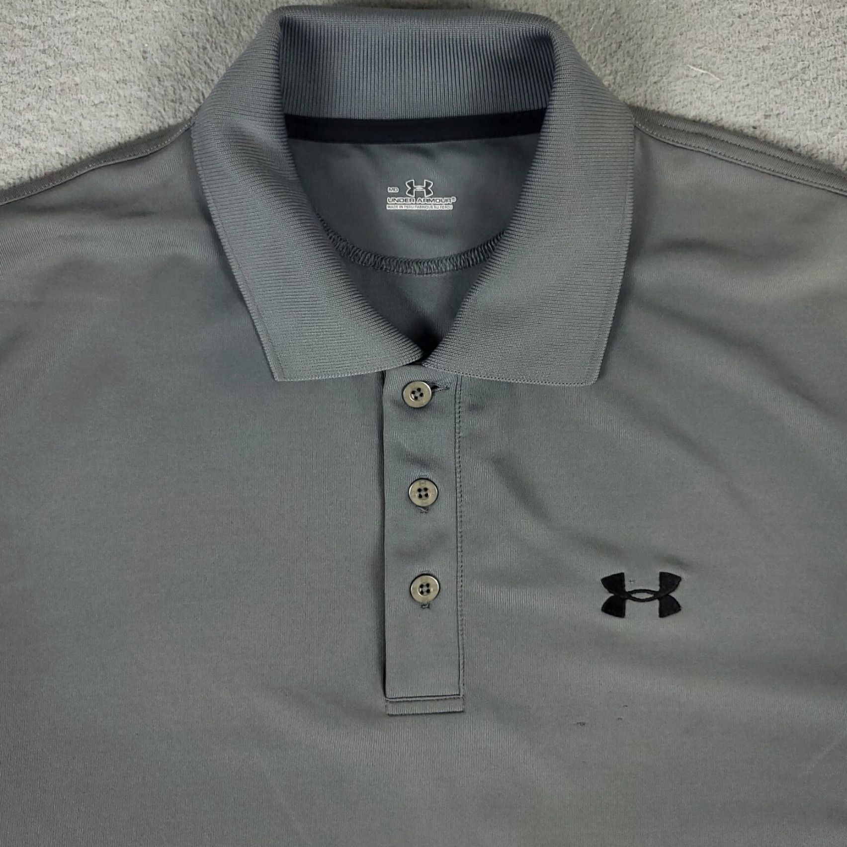 Under Armour Under Armour Polo Shirt Mens M Gray Casual Short Sleeve Polo Shirt Mens Gray Modern Logo 90s? Size US M / EU 48-50 / 2 - 2 Thumbnail