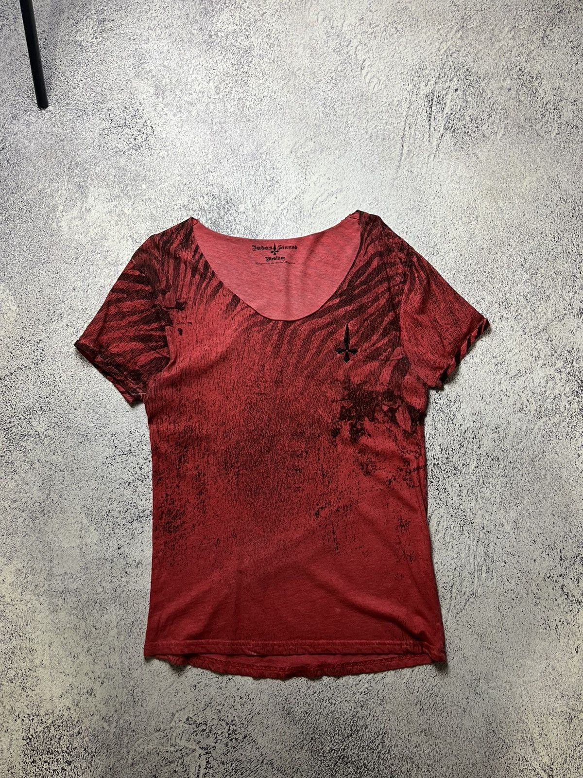 Vintage Vintage Judas Sinned Affliction Style Y2K Streetwear Tee Size US M / EU 48-50 / 2 - 3 Thumbnail