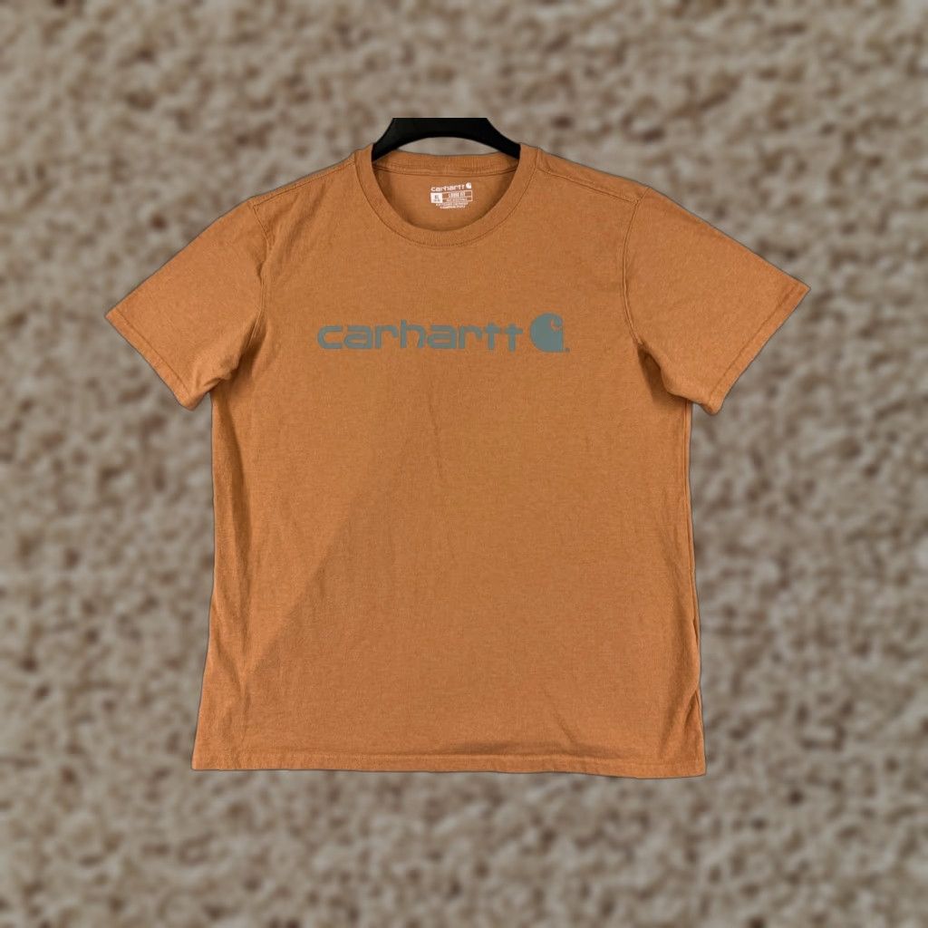 Carhartt Carhartt Shirt Womens XL Orange Short Sleeve Crew Neck Cotton Blend Jersey Size XL / US 12-14 / IT 48-50 - 1 Thumbnail