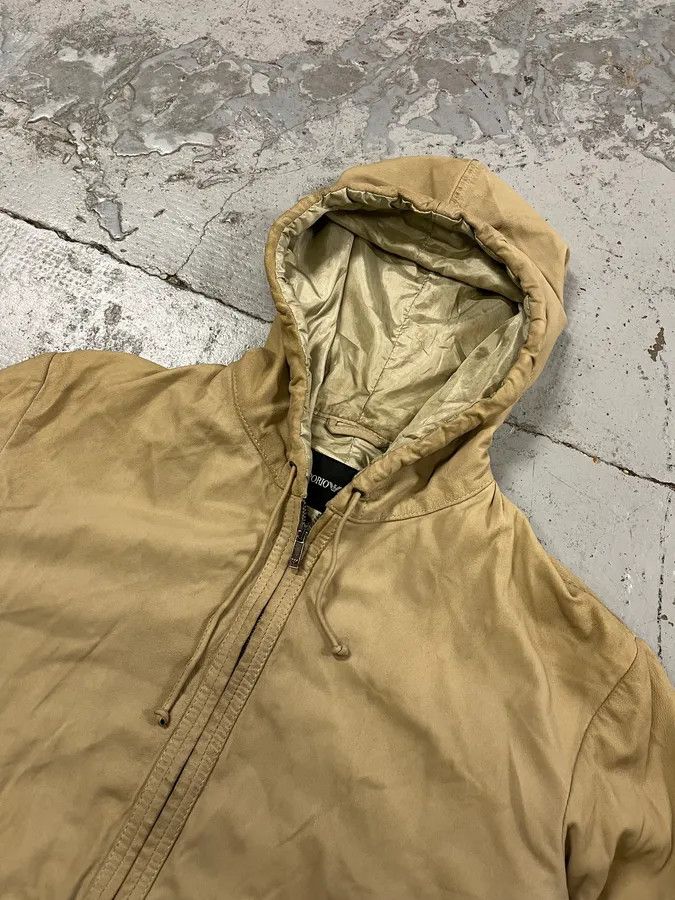 Emporio Armani SS2009 Emporio Armani Beige Lamb Leather Hooded Jacket Size US M / EU 48-50 / 2 - 5 Thumbnail