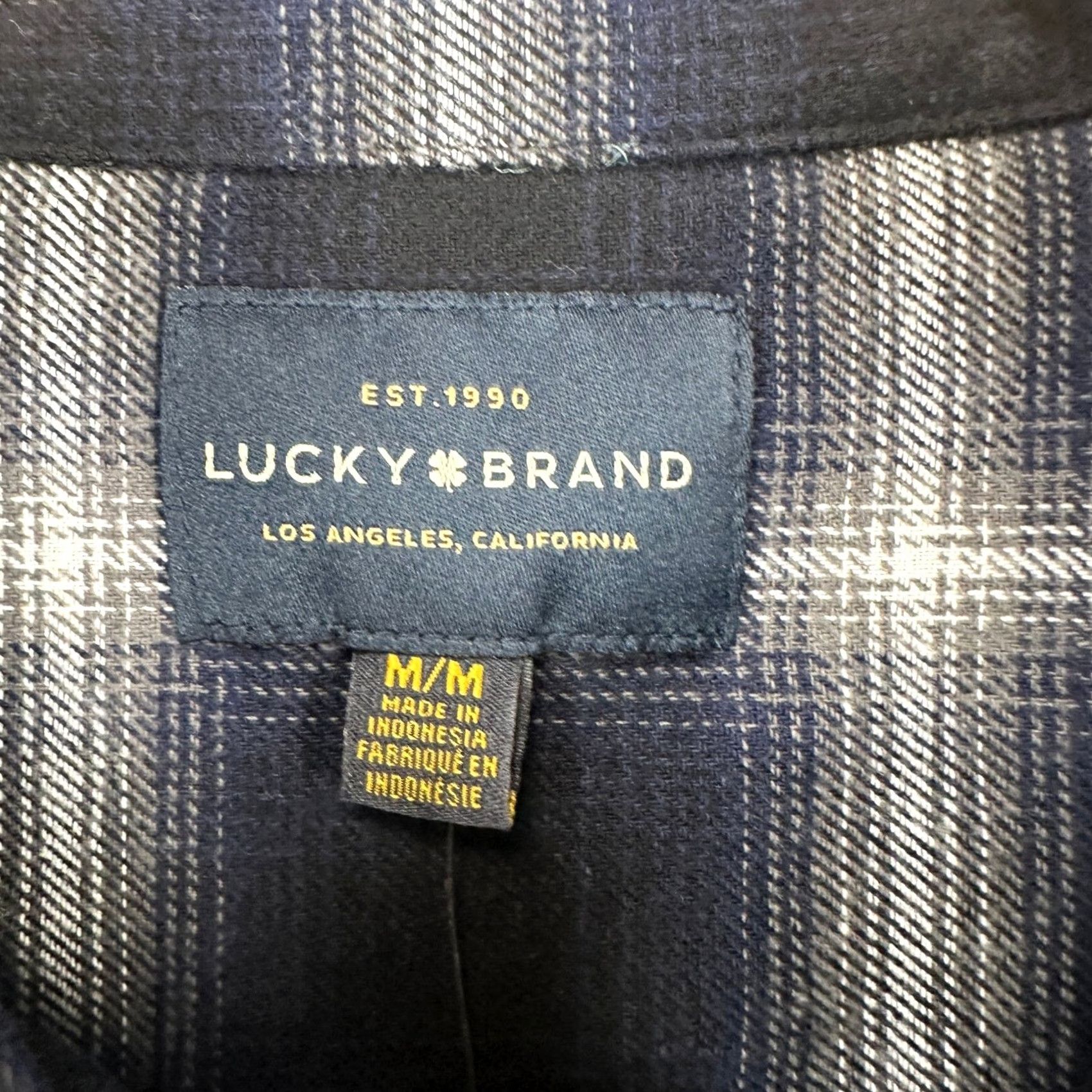 Lucky Brand Lucky Brand Mens Button-Up Shirt Medium Blue Plaid Long Sleeve Pockets NEW Size US M / EU 48-50 / 2 - 5 Thumbnail