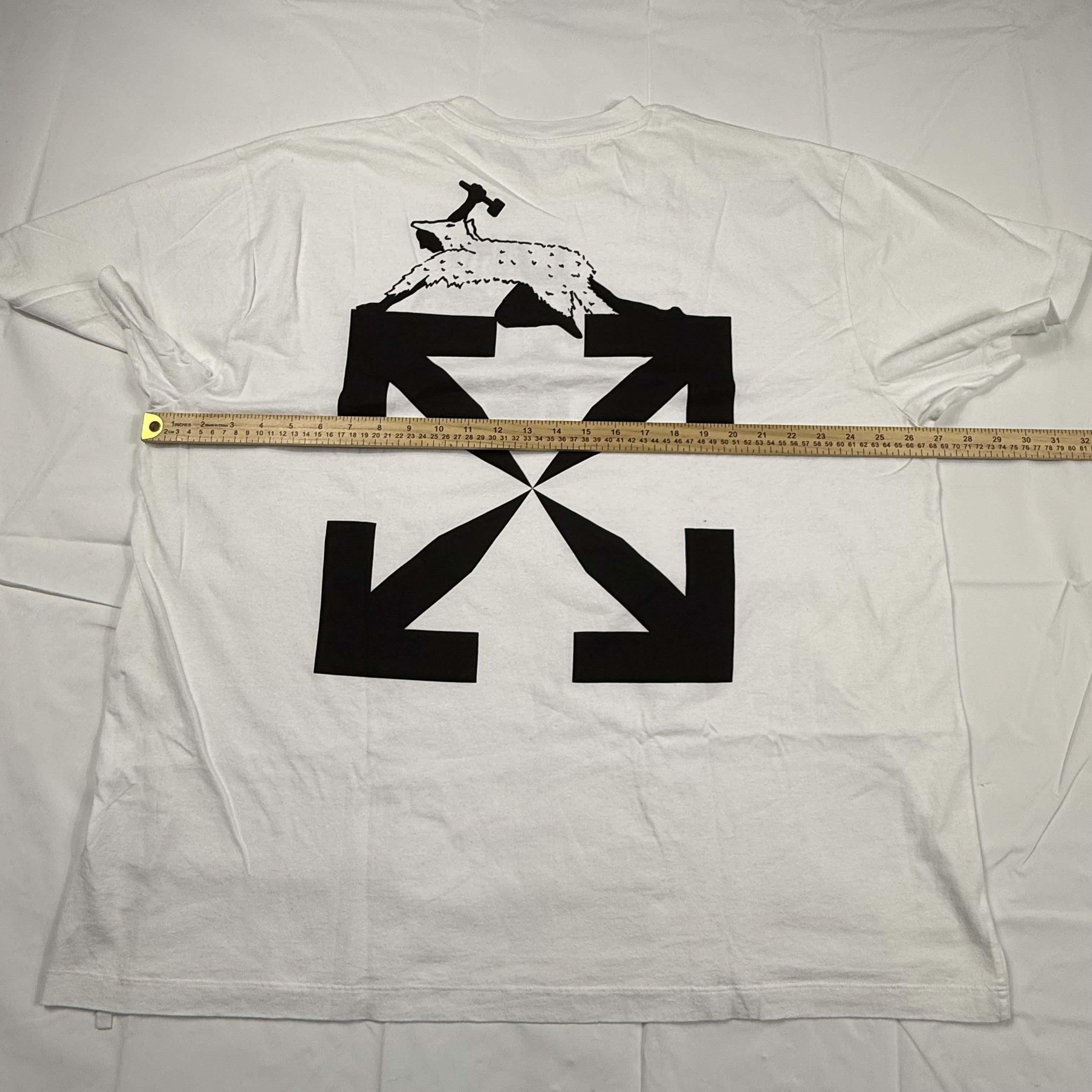 Off-White Off-White Bulldozer Globe Arrows Graphic T-Shirt White Size US L / EU 52-54 / 3 - 6 Thumbnail
