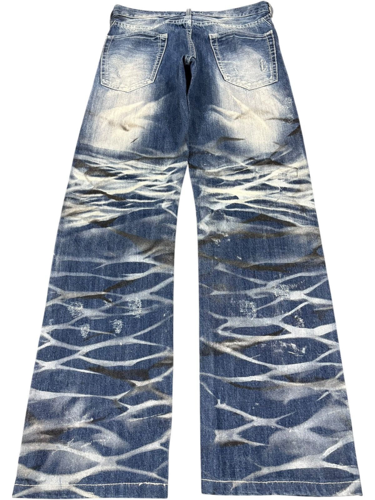 Japanese Brand Vintage Japanese Brand Paint Distress Jeans Like Numbernine Size US 28 / EU 44 - 2 Thumbnail
