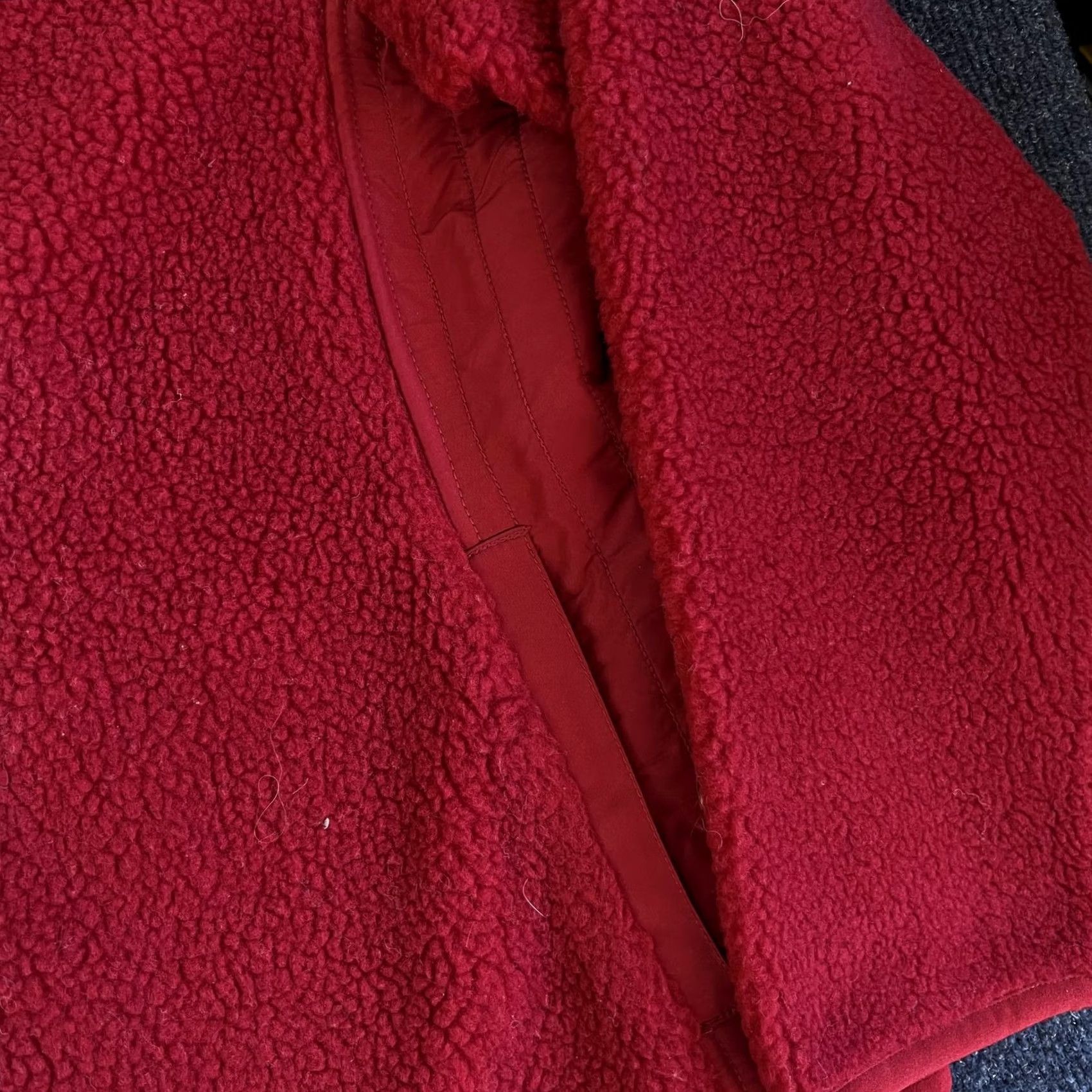 Ralph Lauren Lauren Ralph Lauren Jacket Womens XL Red Sherpa Fleece Full Zip Mock Neck Size XL / US 12-14 / IT 48-50 - 2 Thumbnail