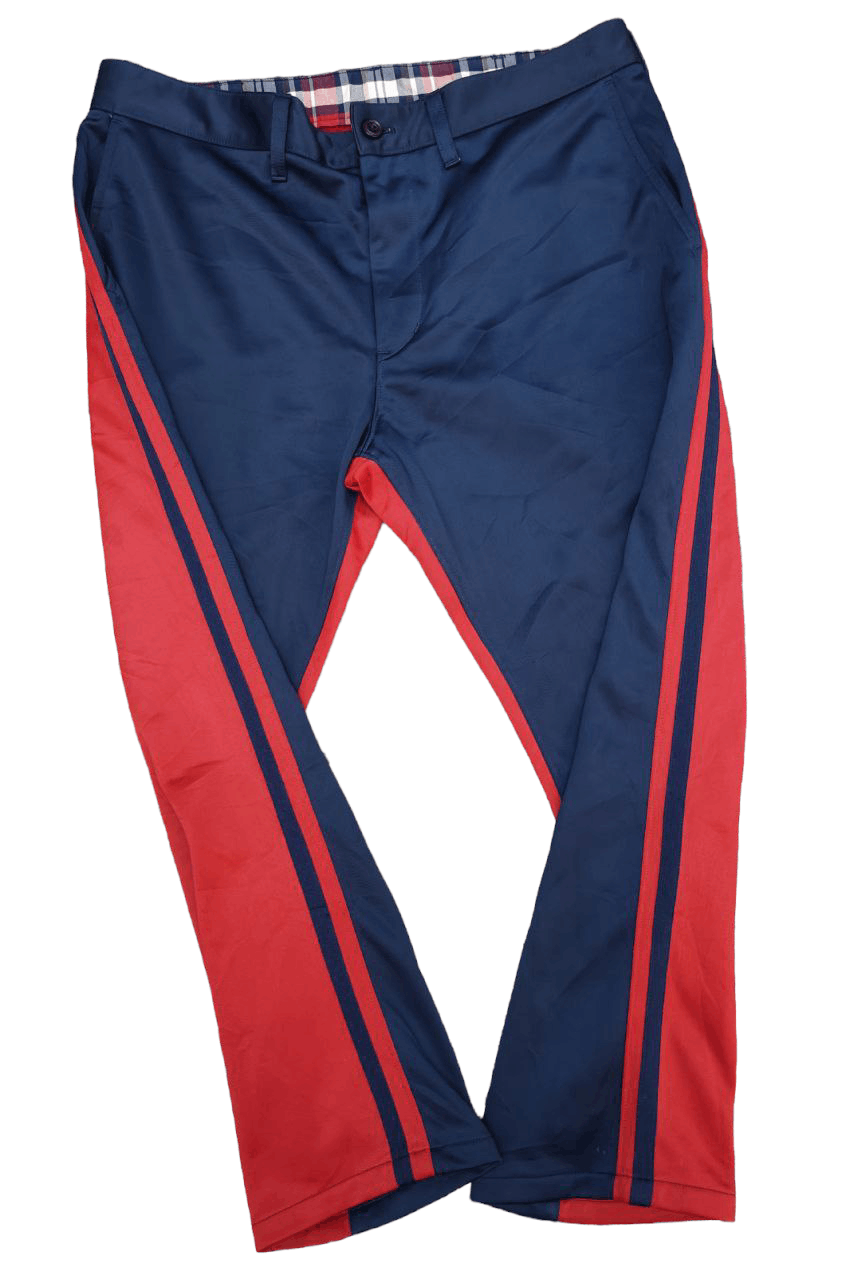 Image of Archival Clothing x Comme Des Garcons Cdg Homme 2 Tone Colour Crop Pant in Blue/Red, Men's (Size 31