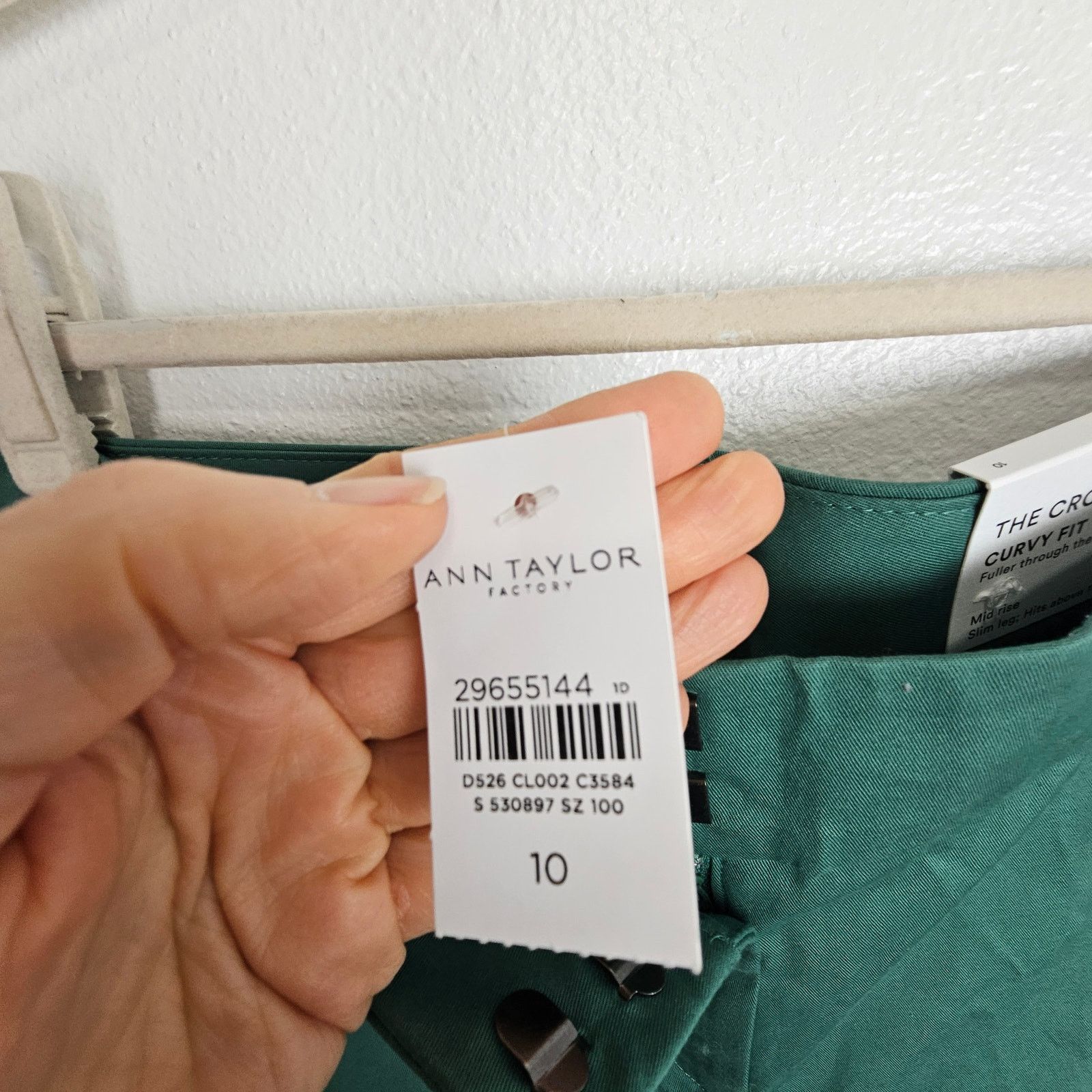 Ann Taylor Ann Taylor Womens The Crop Curvy Fit Trouser Pants Size 10 Size 32" / US 10 / IT 46 - 10 Thumbnail