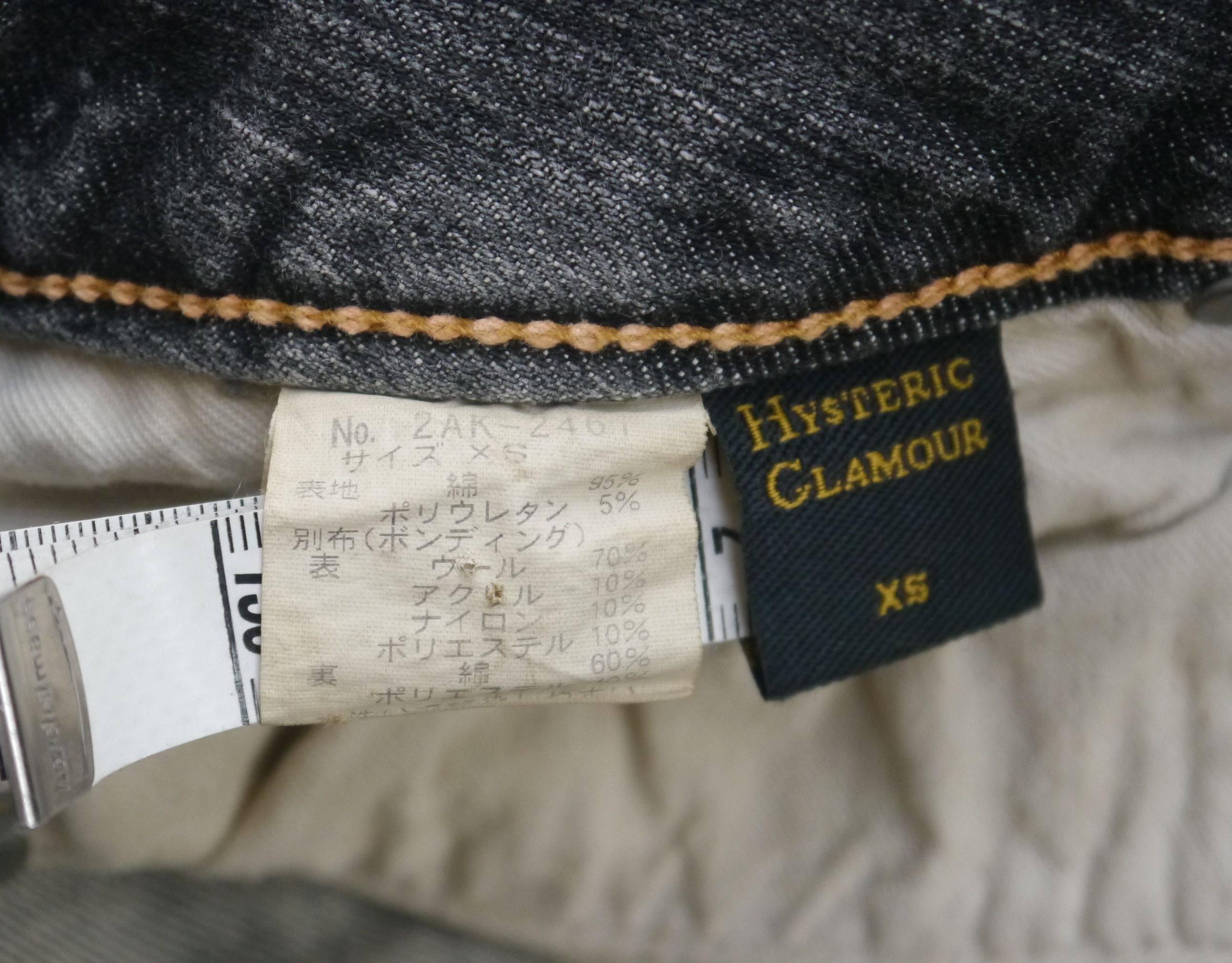 Hysteric Glamour (SK98) Hysteric Glamour Japan Black Washed Denim Skirt XS Size 27" / US 4 / IT 40 - 17 Thumbnail