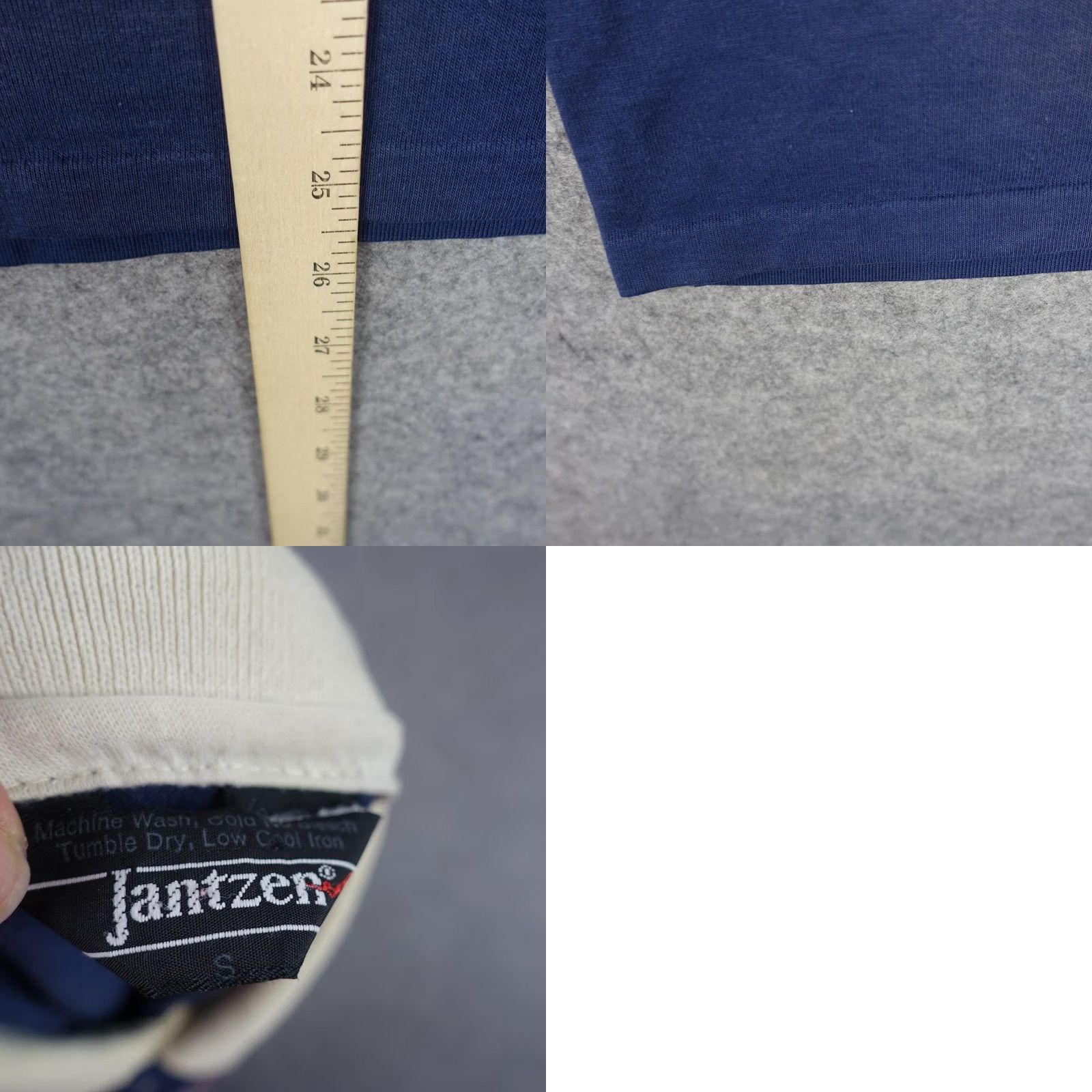 Jantzen VINTAGE Jantzen Polo Shirt Mens S Blue Striped Knit Short Sleeve 80s Preppy Golf Shirt Size US S / EU 44-46 / 1 - 10 Thumbnail