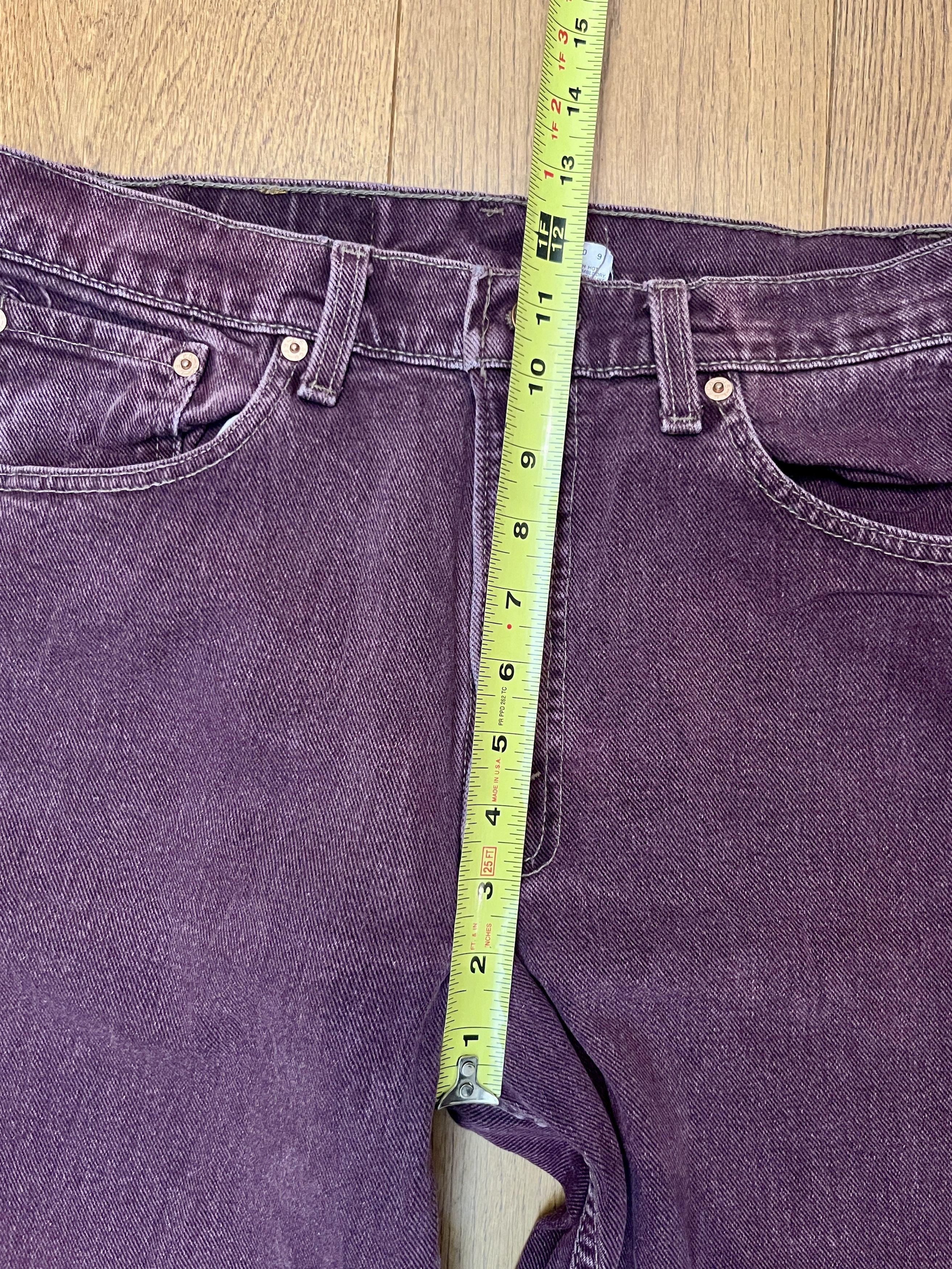 Levi's Vintage Clothing Vintage 1993 Levi's 550 Maroon Tapered Jeans Made in USA 33 Size US 33 - 6 Thumbnail