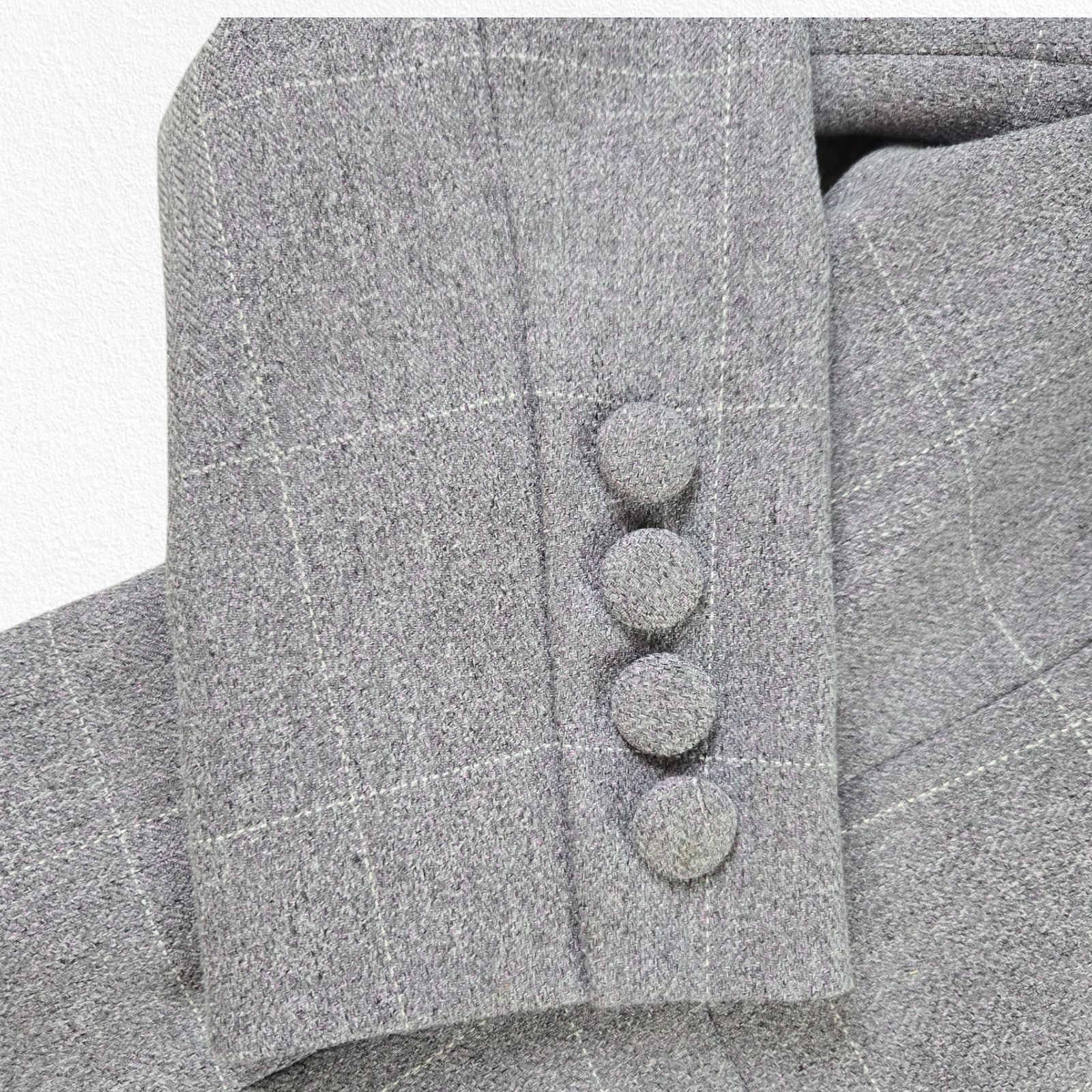 Vintage Vintage Gray Purple Windowpane Blazer Size 10 Size L / US 10 / IT 46 - 5 Thumbnail
