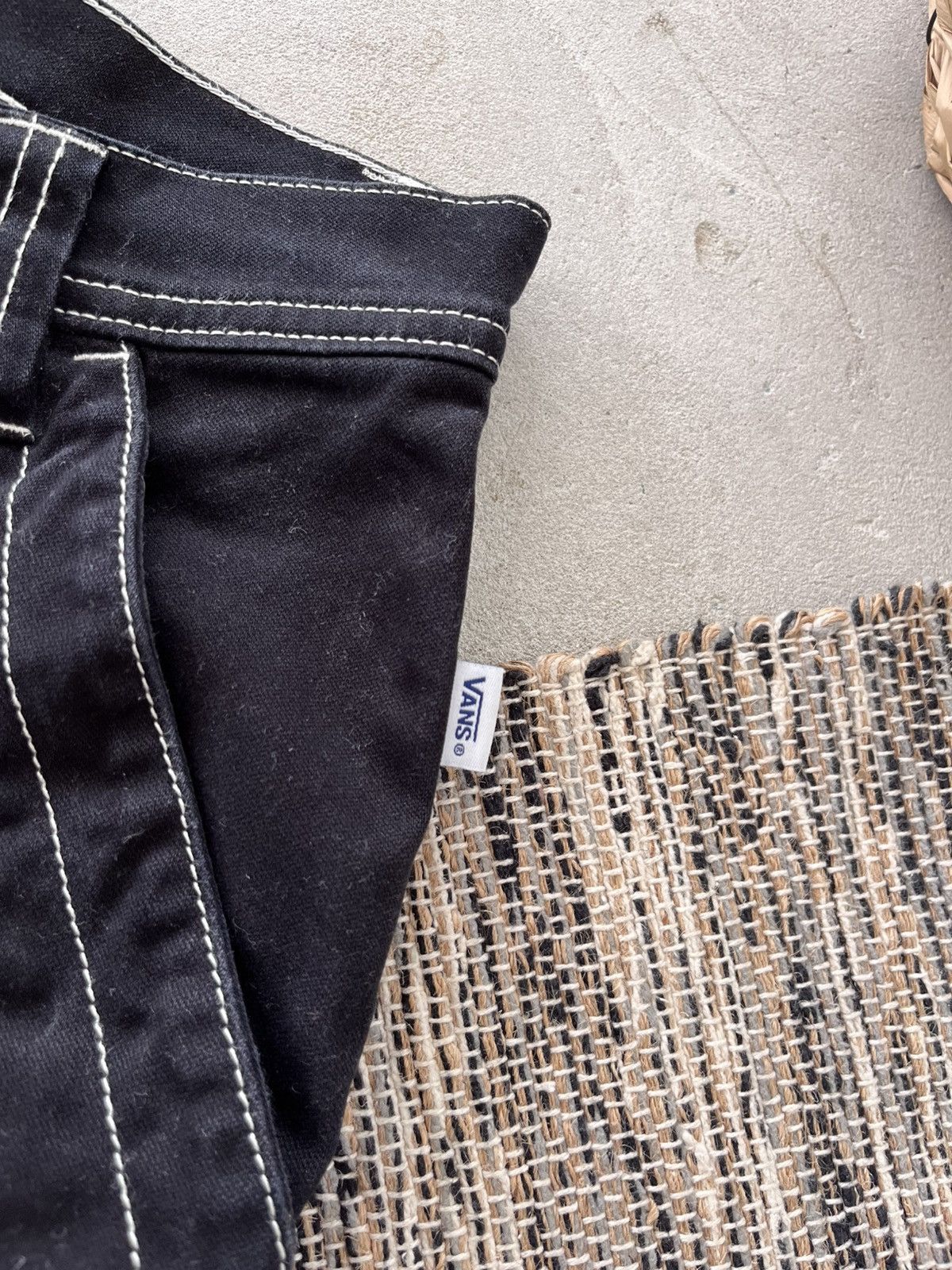 Vans Vintage Vans Workwear Style Black Denim Pants sk8 Y2K Size US 31 - 11 Thumbnail