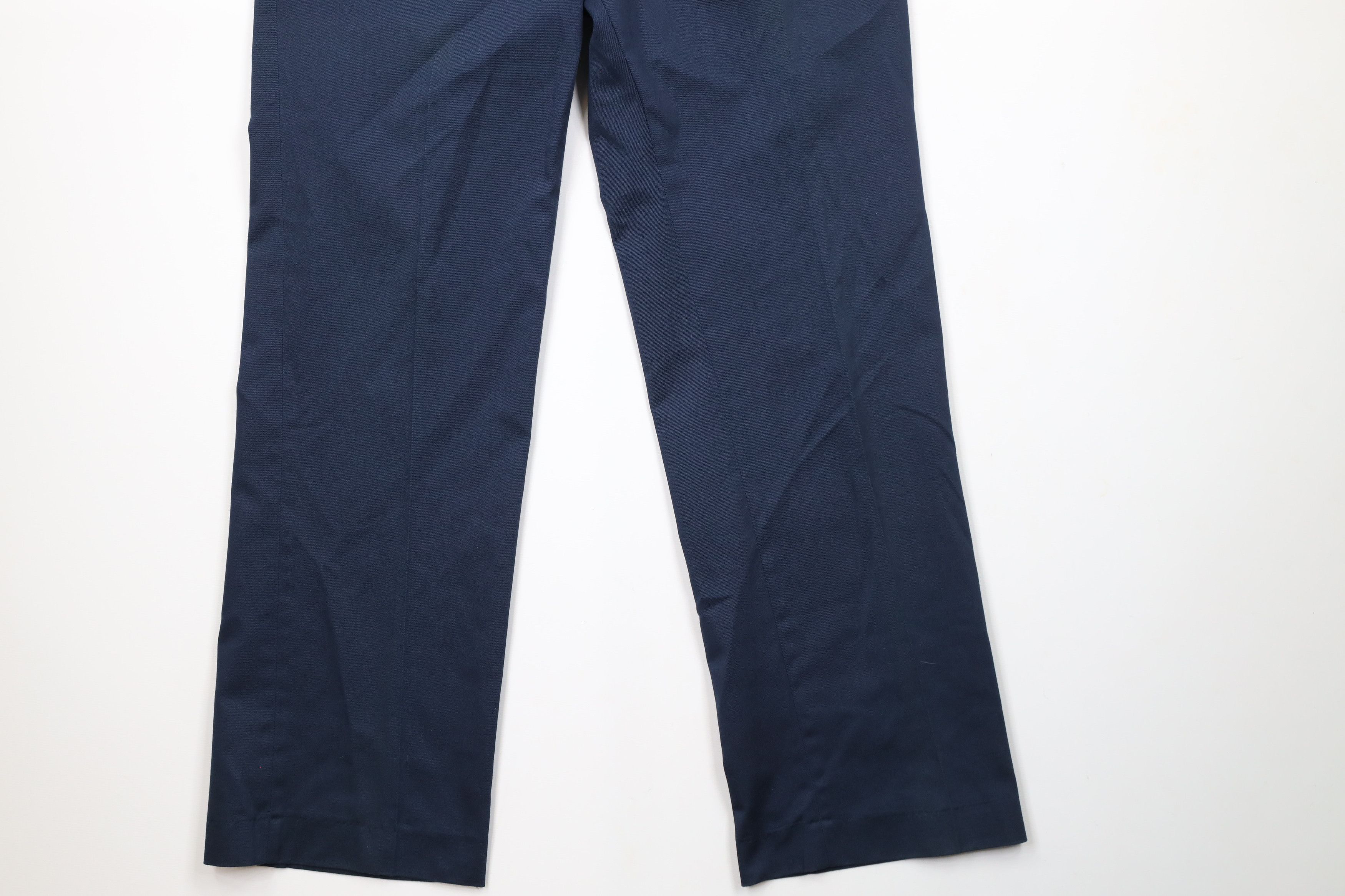 Vintage Vintage 70s Streetwear Flared Wide Leg Chino Pants Blue USA Size US 36 / EU 52 - 4 Thumbnail
