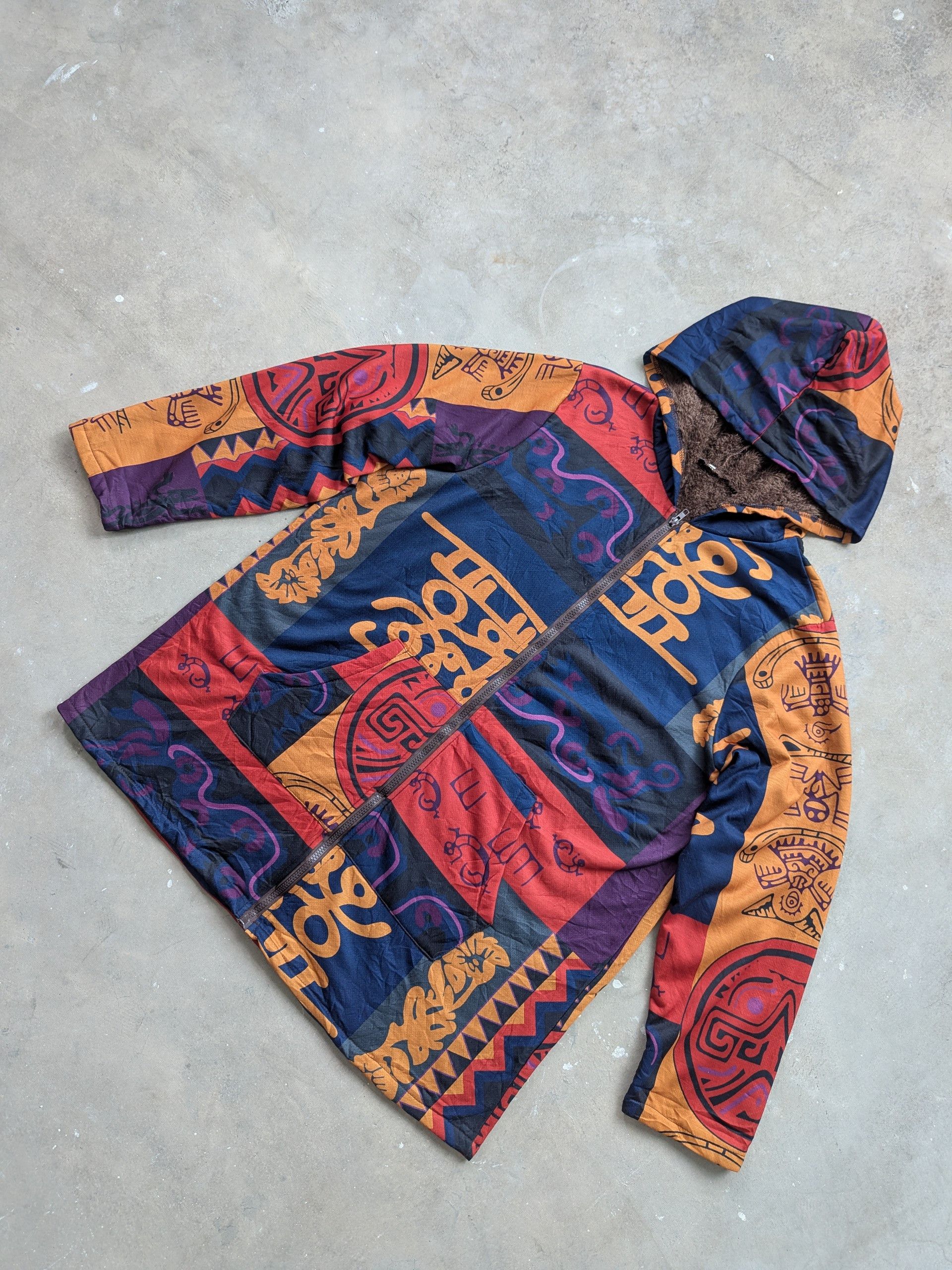 Art Comes First × Japanese Brand Vintage 90s Japanese Motif Hoodie Sweater Lining Fleece Size US L / EU 52-54 / 3 - 2 Thumbnail