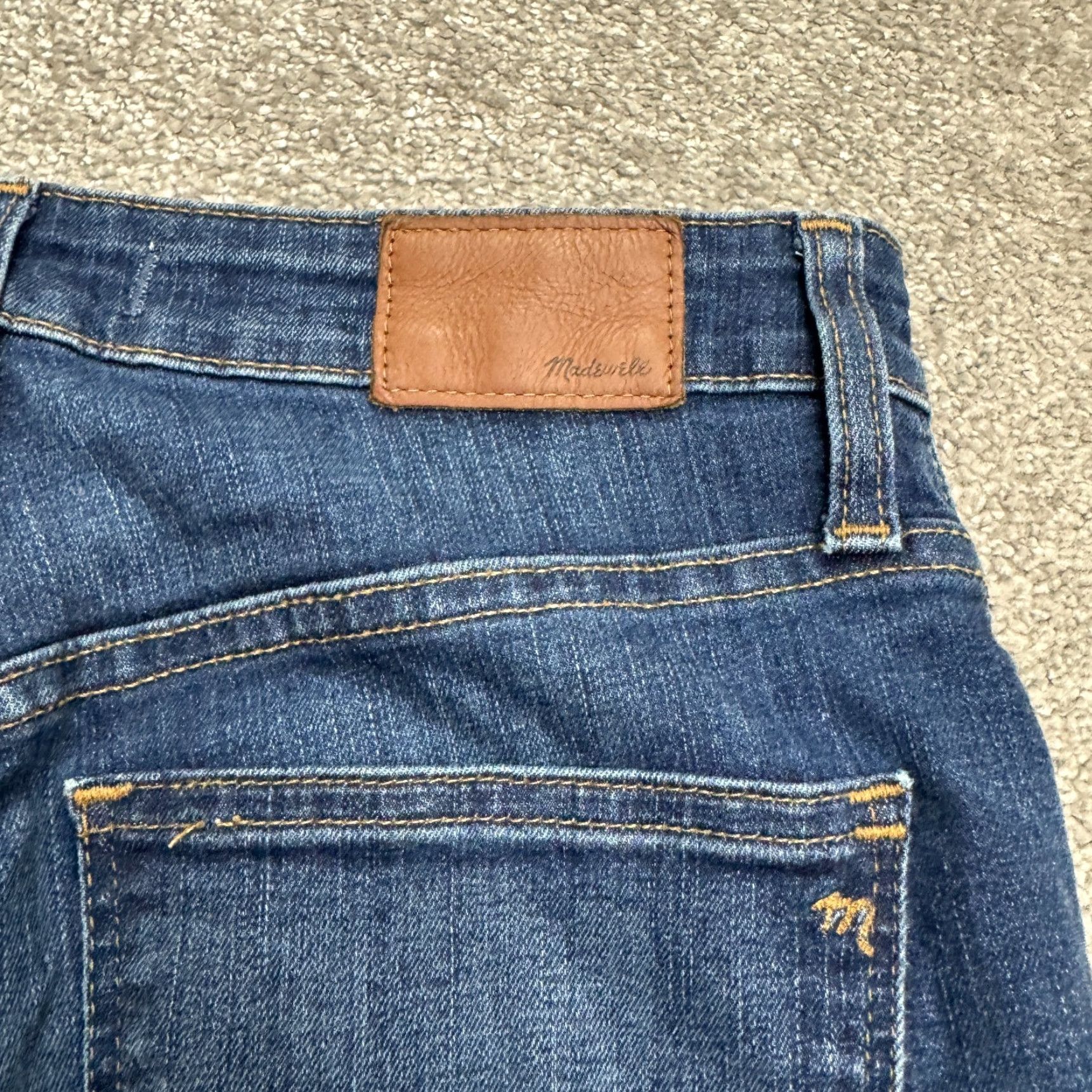 Madewell Madewell Jeans Women's Cropped High Rise 29x25 Blue Medium Wash Stretch Size 29" - 6 Thumbnail