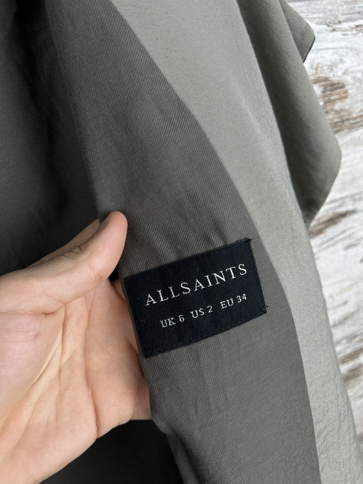 Allsaints × Japanese Brand Women’s AllSaints IONA COAT jacket trench luxury grey Size XS / US 0-2 / IT 36-38 - 15 Thumbnail