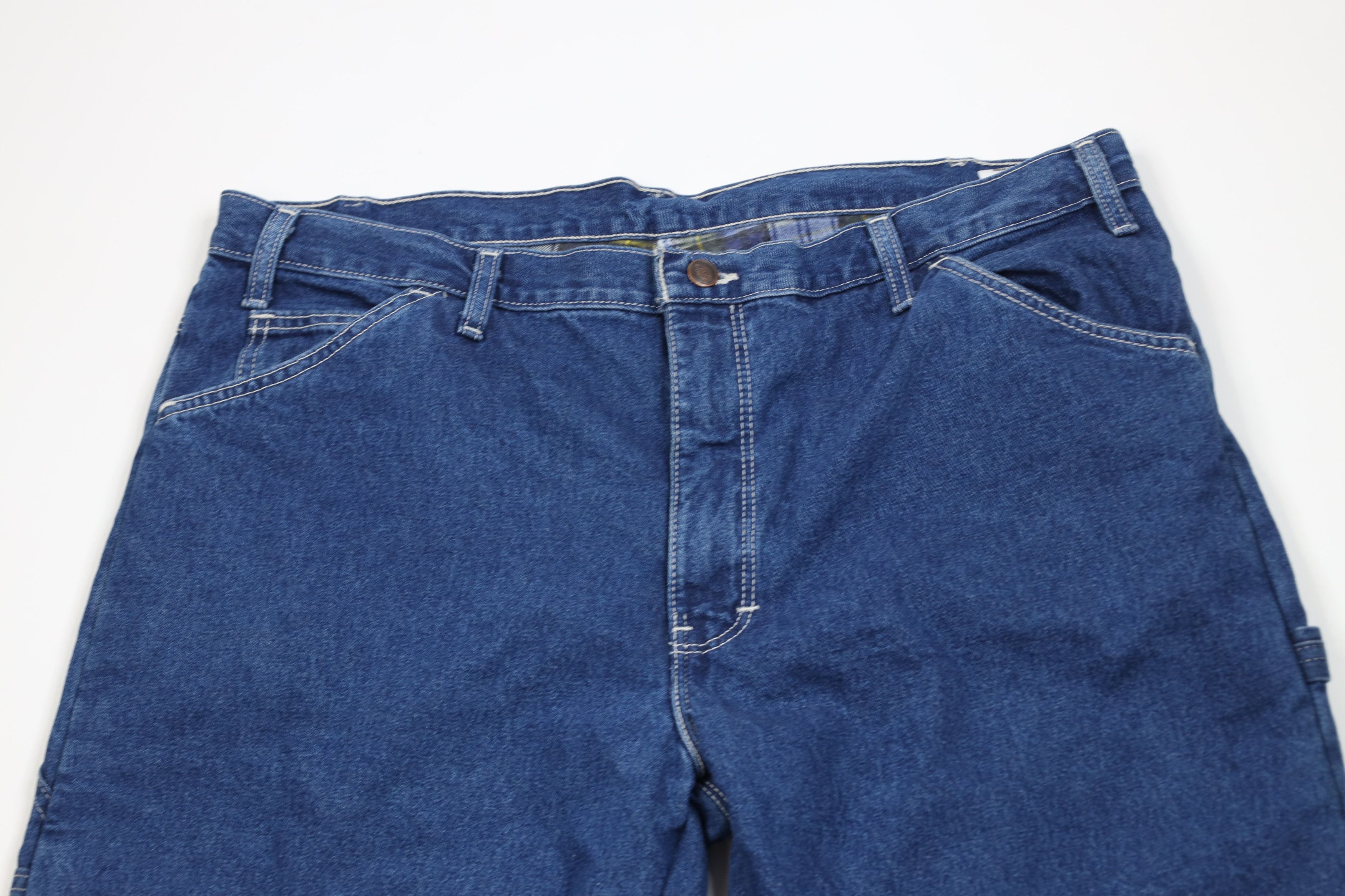 Dickies Vintage Dickies Fit Flannel Lined Wide Leg Dungaree Jeans Size US 38 / EU 54 - 3 Thumbnail