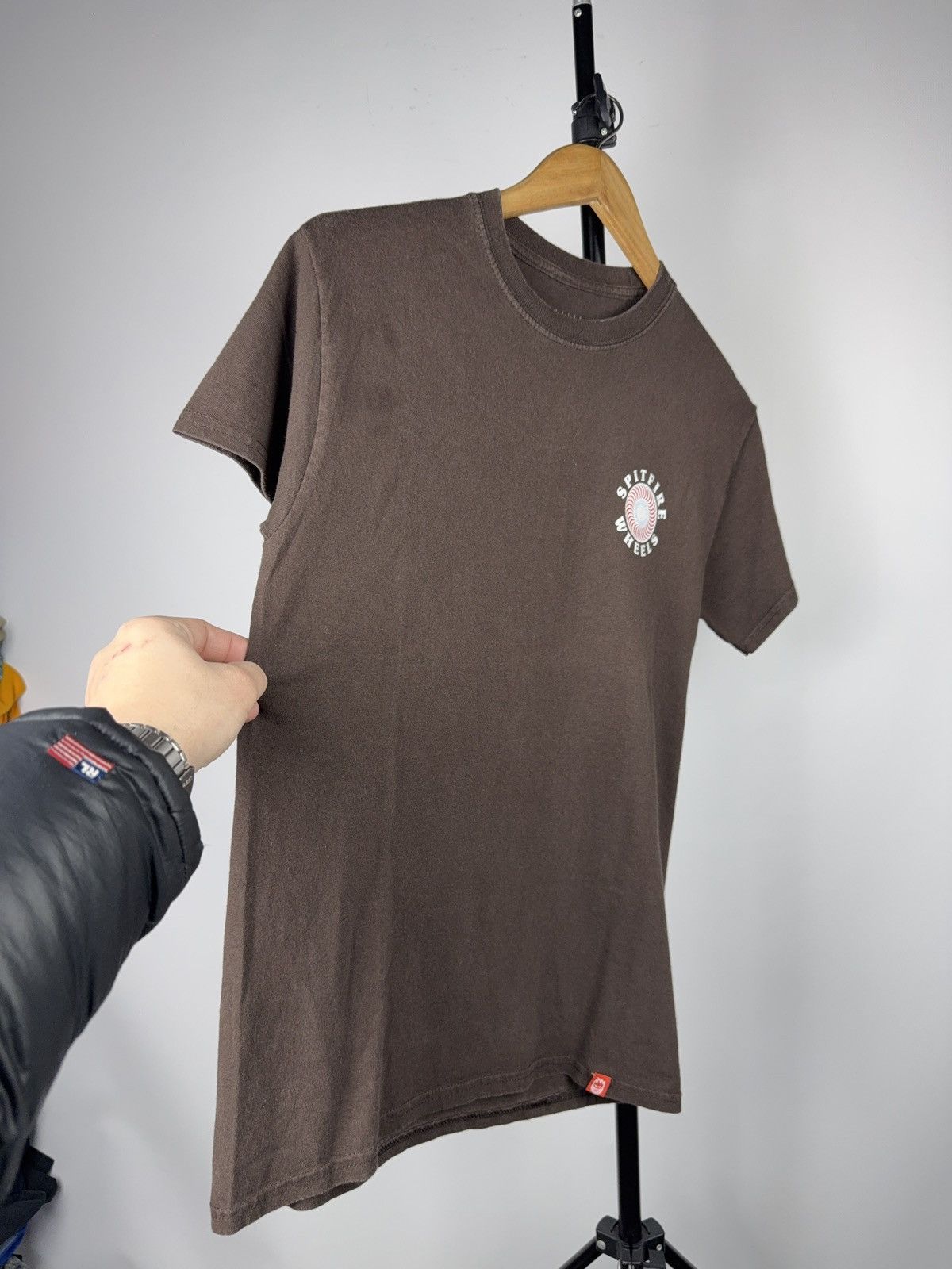 Spitfire 00s Spitfire Wheels Swirl Logo Brown Skate T-Shirt Size S Size US S / EU 44-46 / 1 - 3 Thumbnail