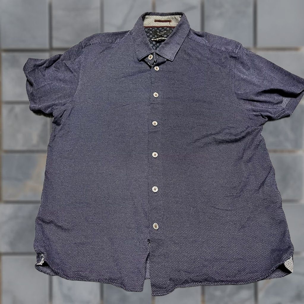 Ted Baker Ted Baker Shirt Small Blue Short Sleeve Button Mens Size US S / EU 44-46 / 1 - 1 Thumbnail