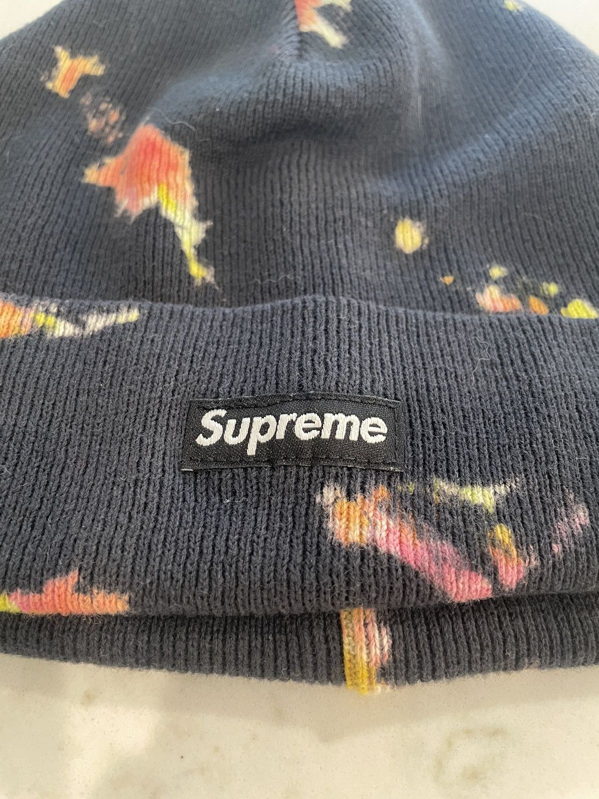 Supreme Supreme Splatter Dyed Beanie Size ONE SIZE - 2 Thumbnail