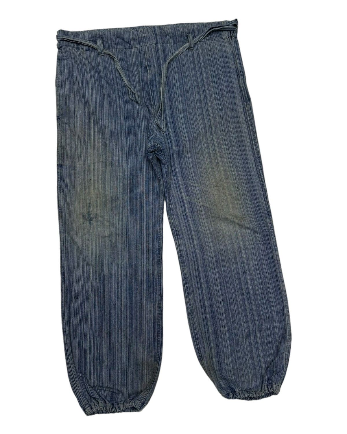 45rpm × Kapital Vintage Japanese Stripe Baggy Hakama Style Pants Size US 40 / EU 56 - 3 Thumbnail