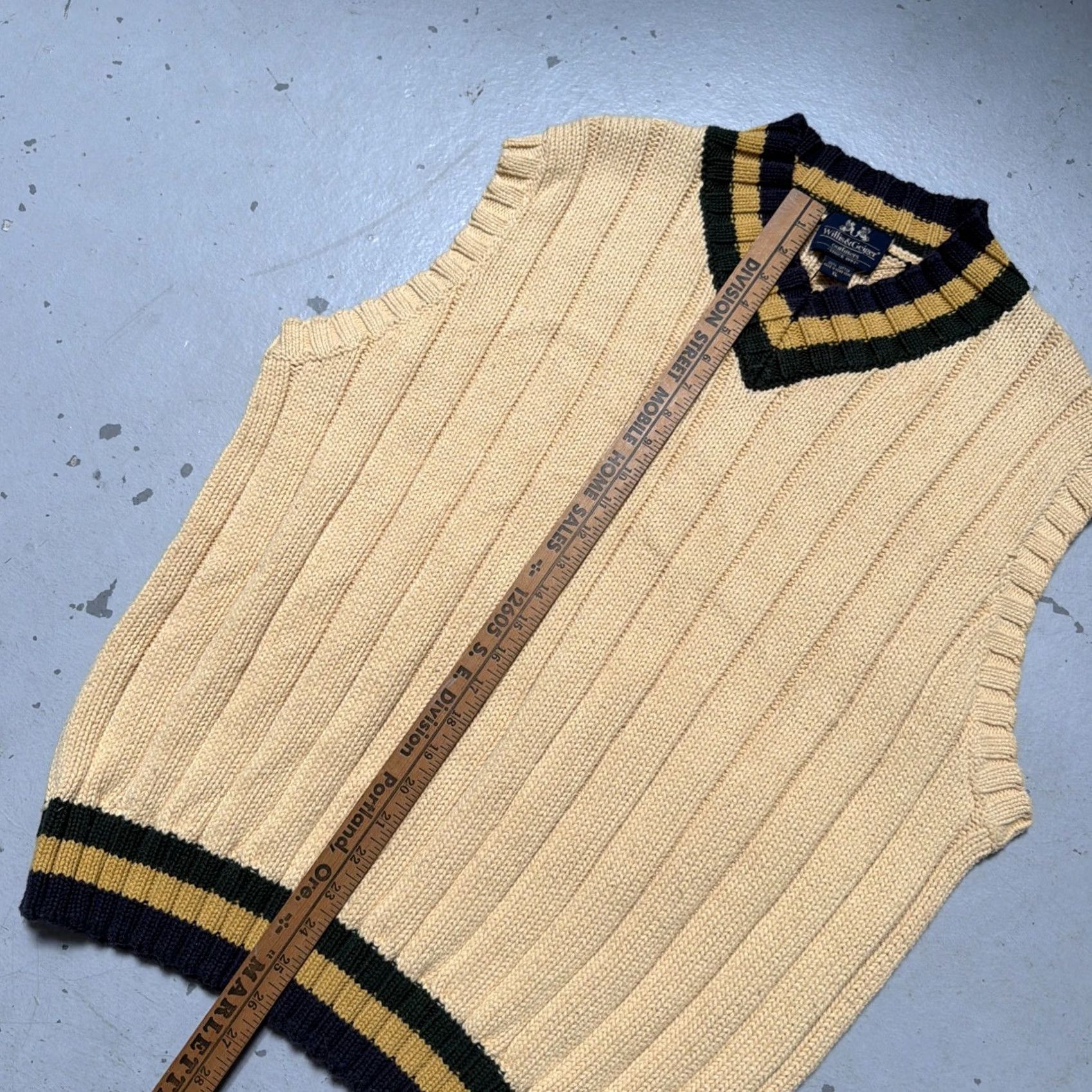 Vintage VINTAGE Willis & Geiger Knit Sweater Vest XL Cotton Tennis Preppy Size US XL / EU 56 / 4 - 3 Thumbnail