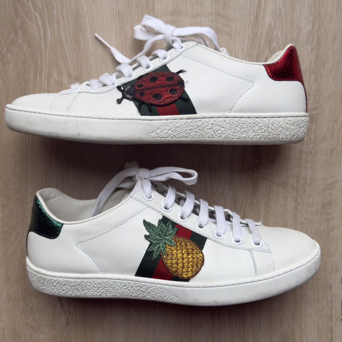 Gucci Gucci Ace Pineapple and Ladybug Sneakers Size US 6 / IT 36 - 2 Thumbnail