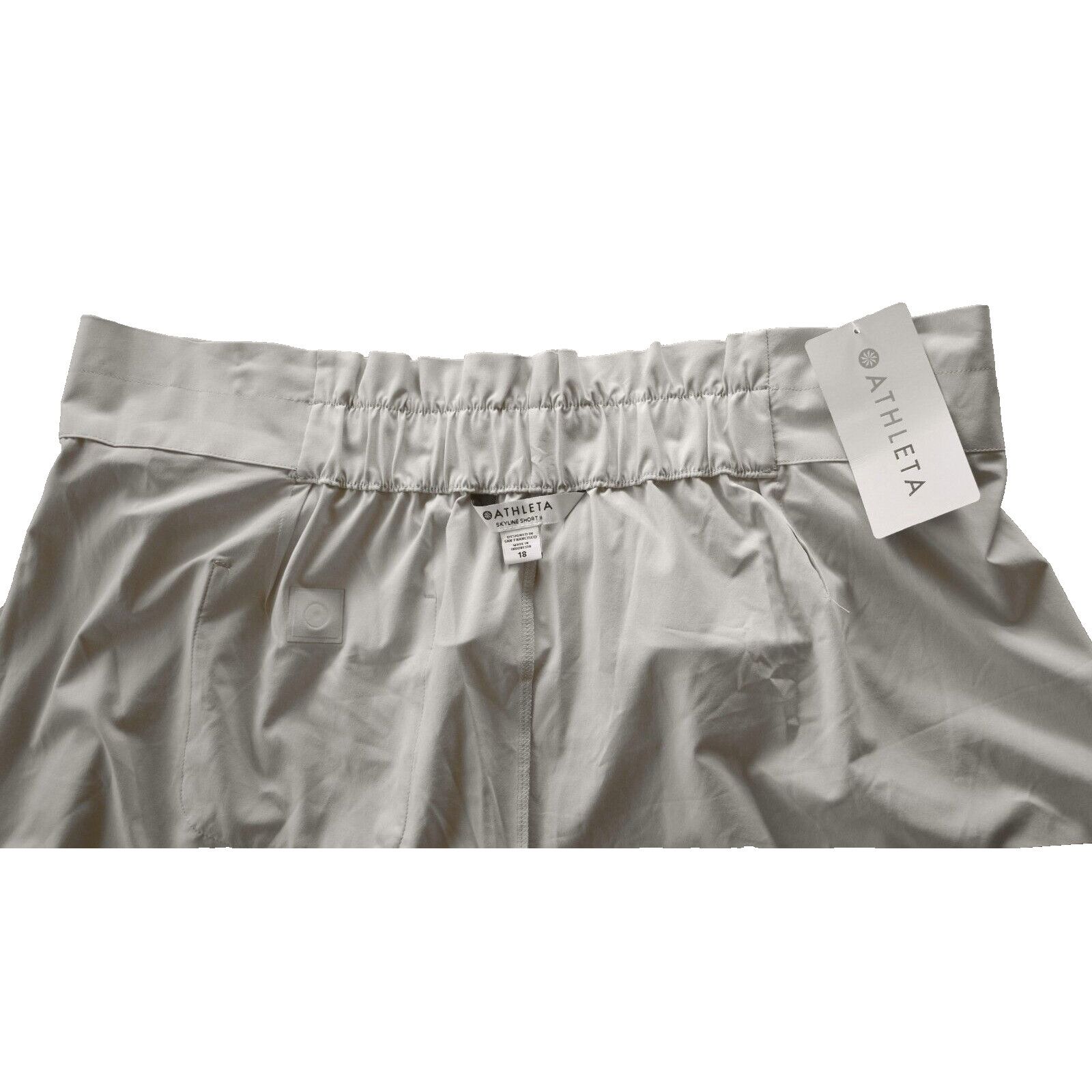 Athleta NWT ATHLETA Grey Abalone Stretch Belted Skyline Short 18 $59 Size 40" / US 18 - 4 Thumbnail