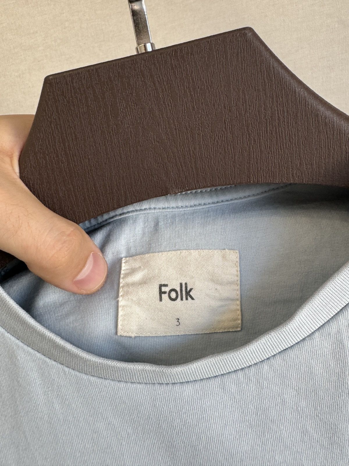 Folk Folk pocket pattern blue tee shirt Size US M / EU 48-50 / 2 - 7 Thumbnail