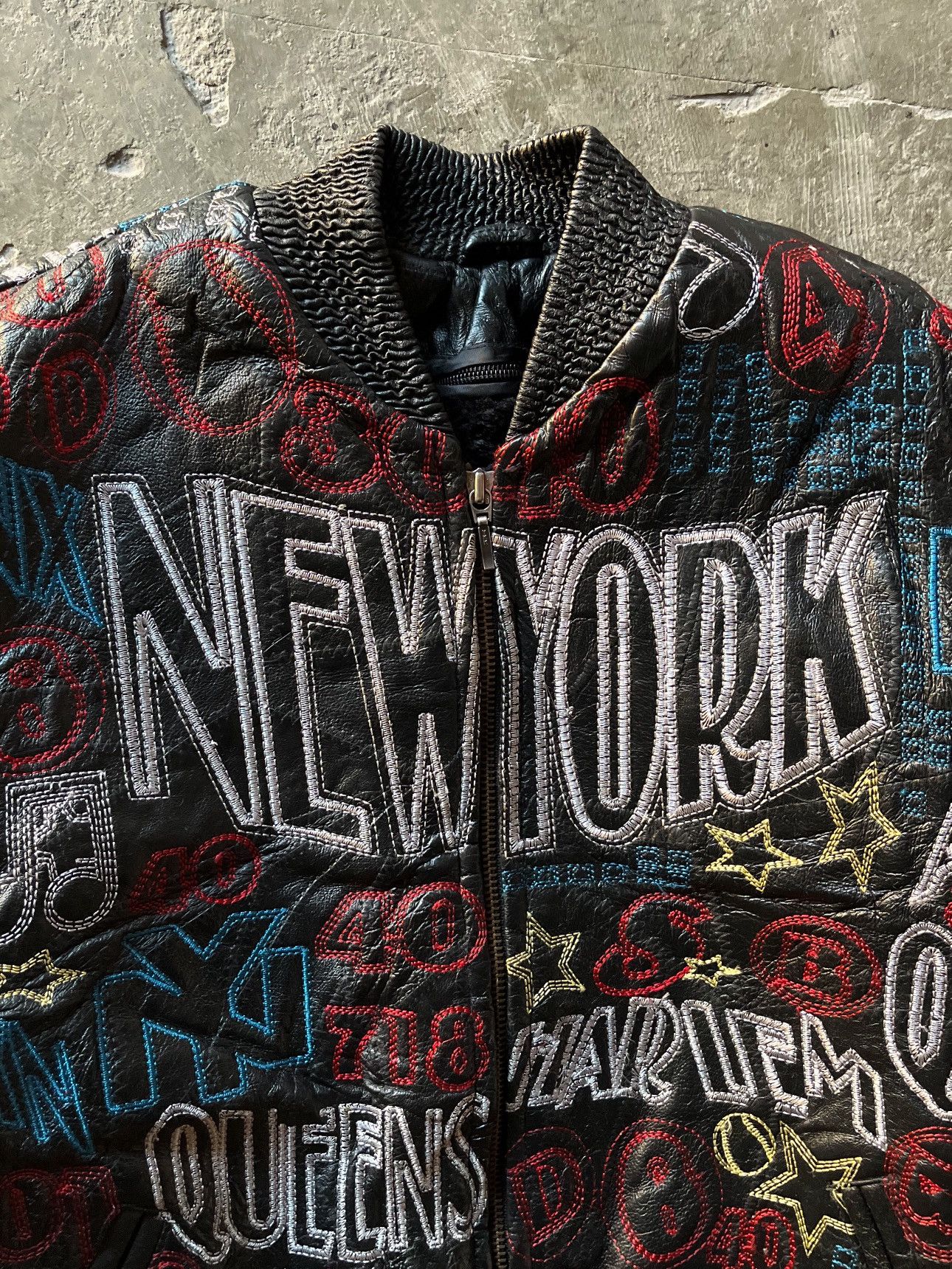 Other Vintage paradiso NYC leather bomber jacket Size L / US 10 / IT 46 - 2 Thumbnail