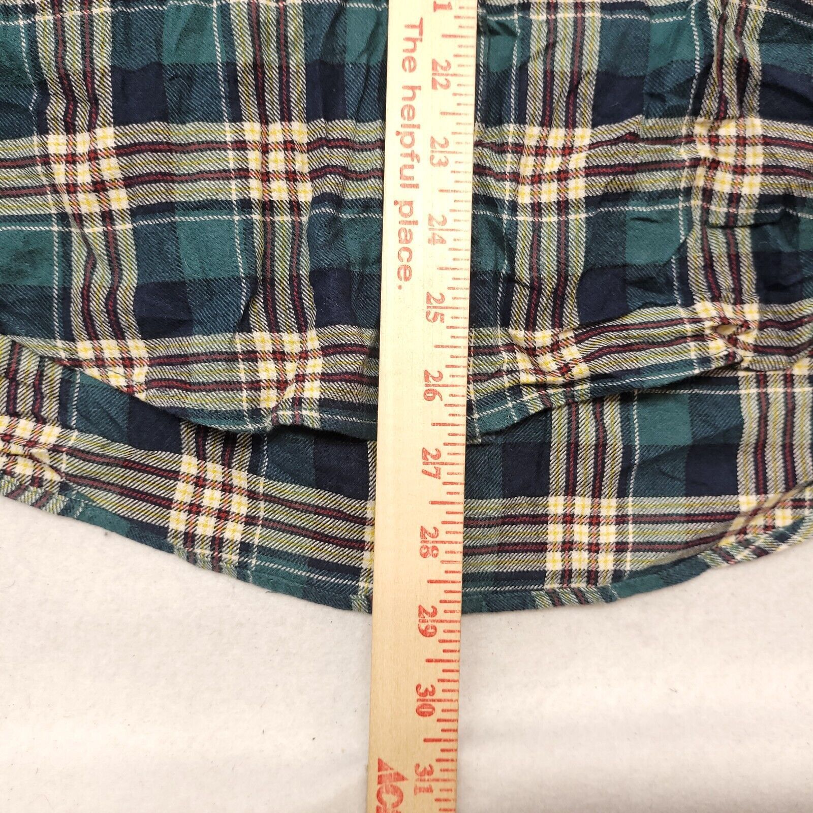 Old Navy Old Navy Madras Flannel Shirt Mens Size Medium Green Yellow Size US M / EU 48-50 / 2 - 8 Thumbnail