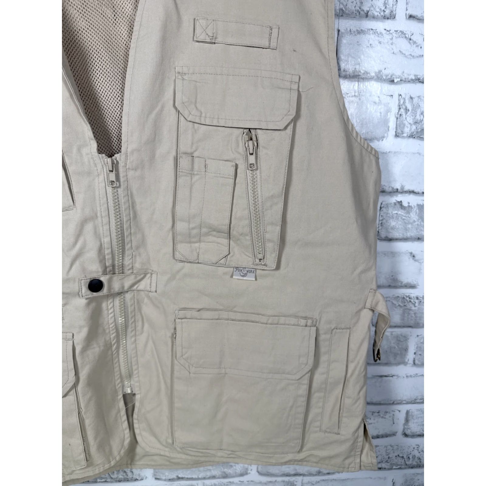 Vintage VINTAGE FOXFIRE Beige Safari Style Vest Mens L Size US L / EU 52-54 / 3 - 4 Thumbnail